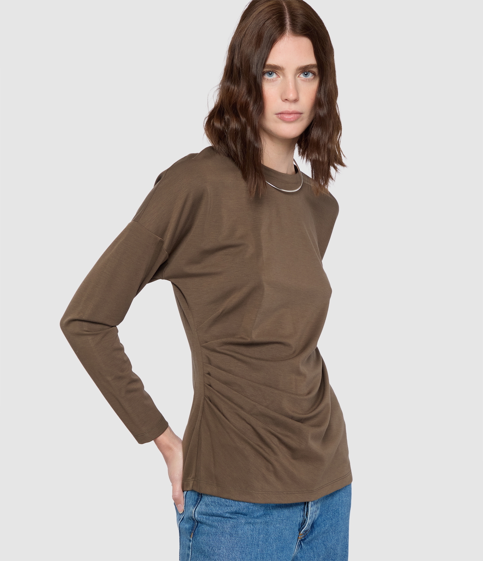 Militare Side Pleats T-shirt