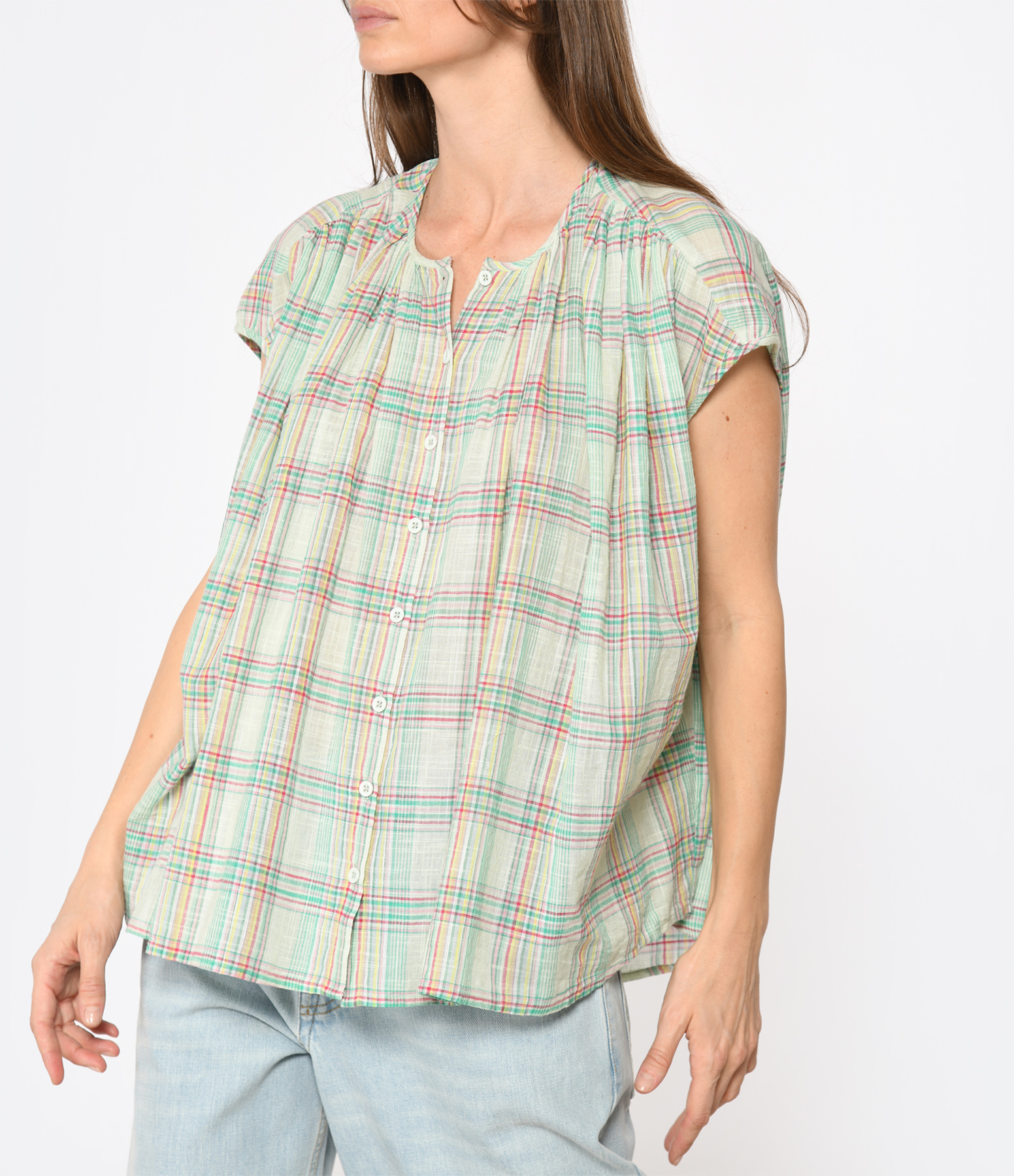 Drancy Aqua Blouse