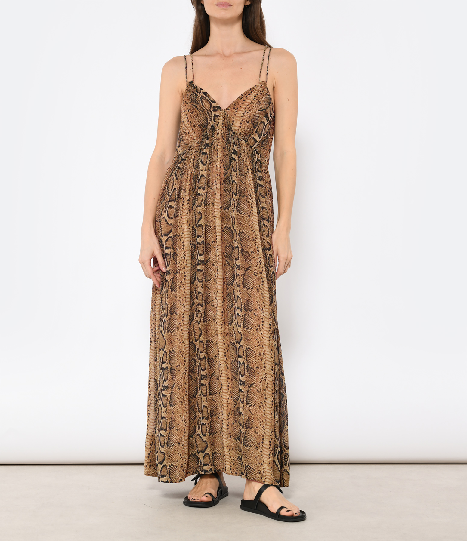 Lolo Long Dress in Beige