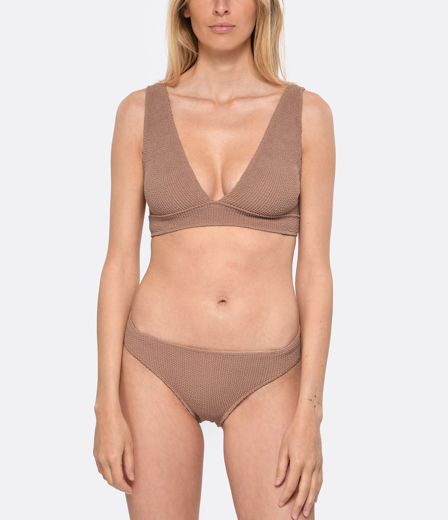 Chocolate Brown Aqua Bikini Swimsuit