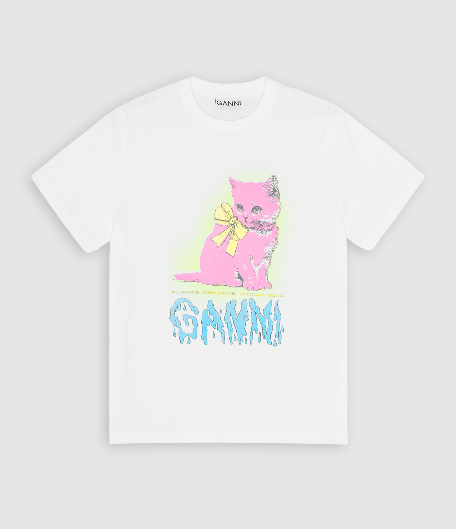 Basic Jersey T-shirt – Neon Kitty, Bright White