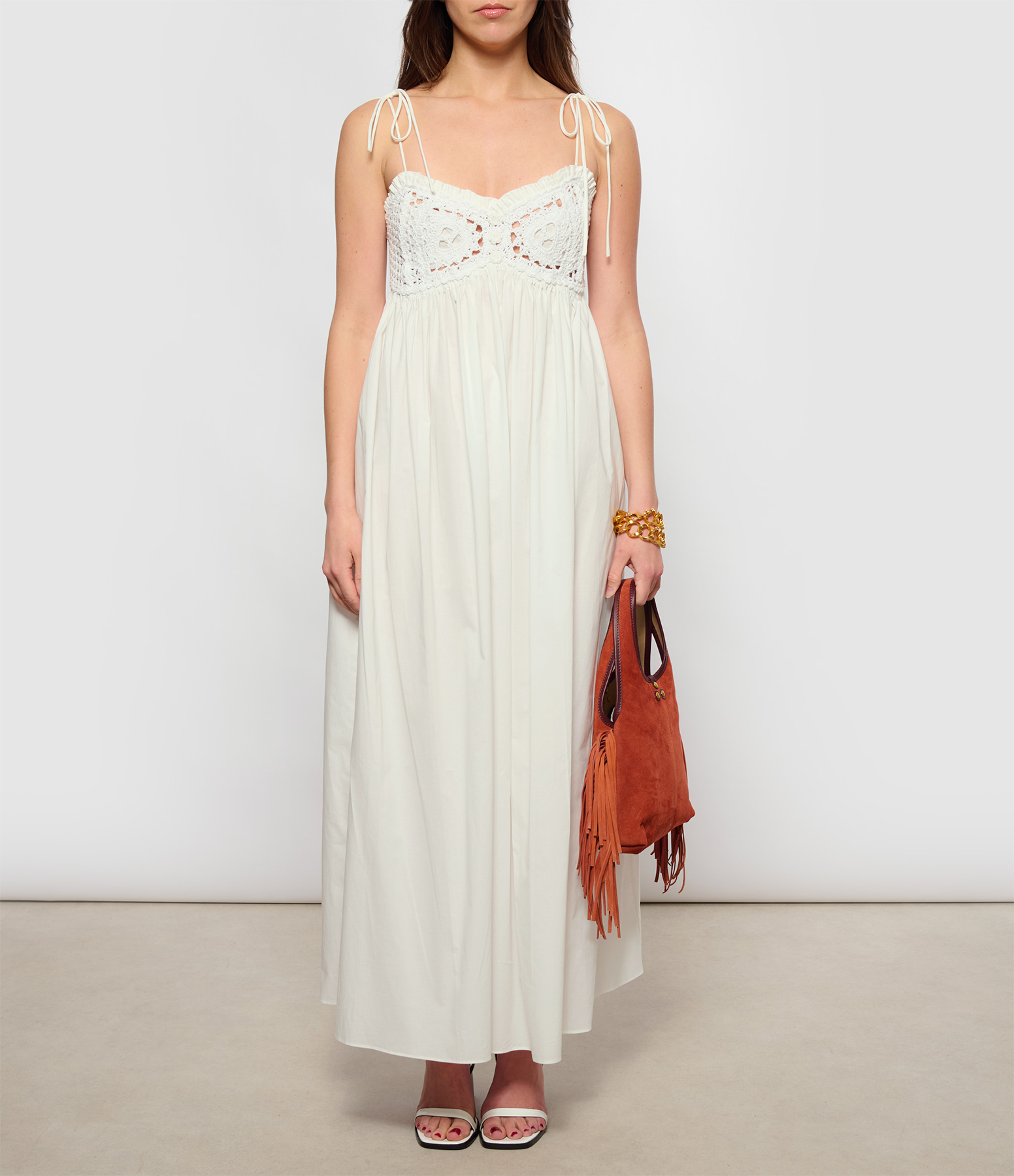 Kirsten White Crochet Dress