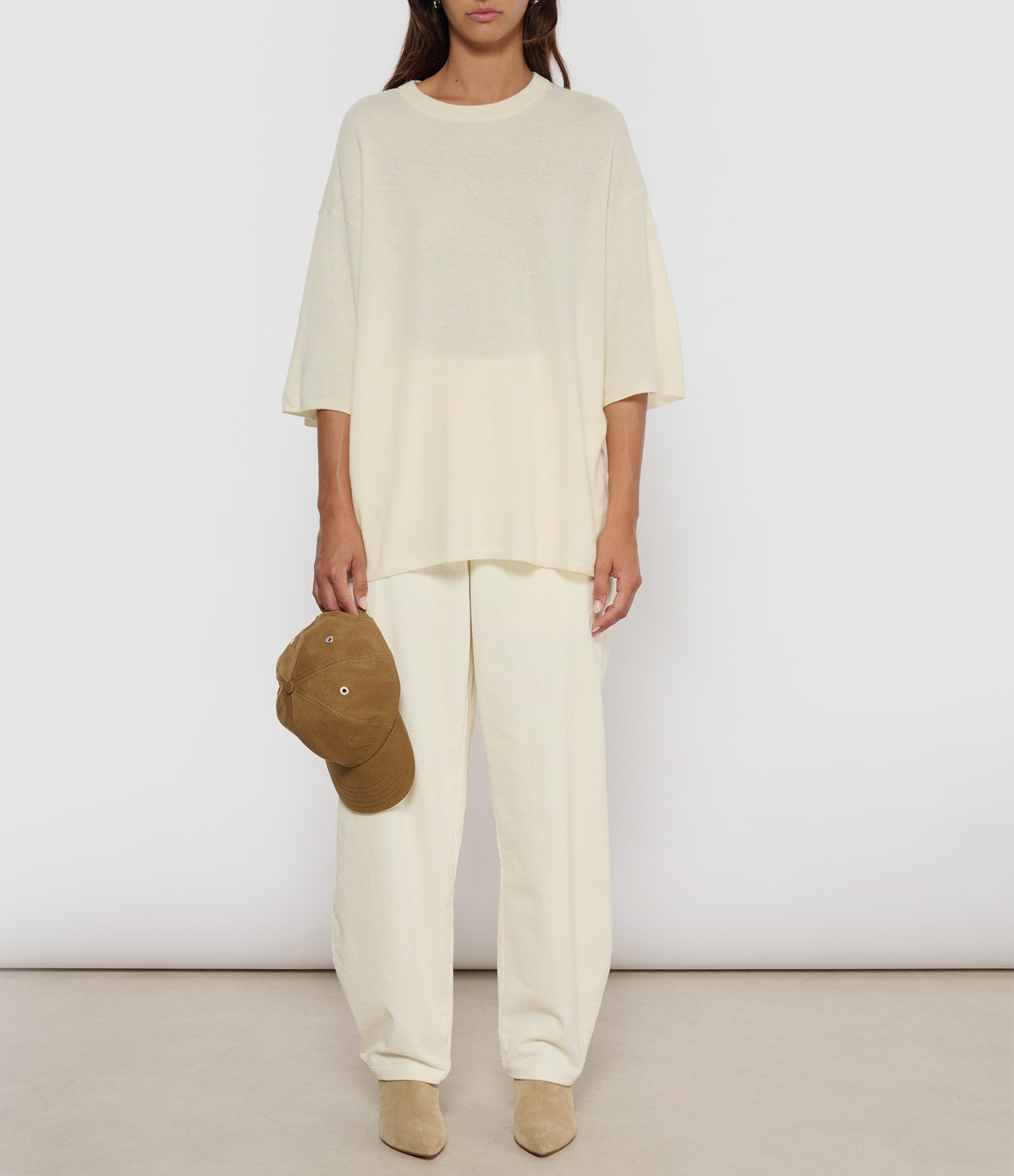 Como Oversized Cream T-shirt