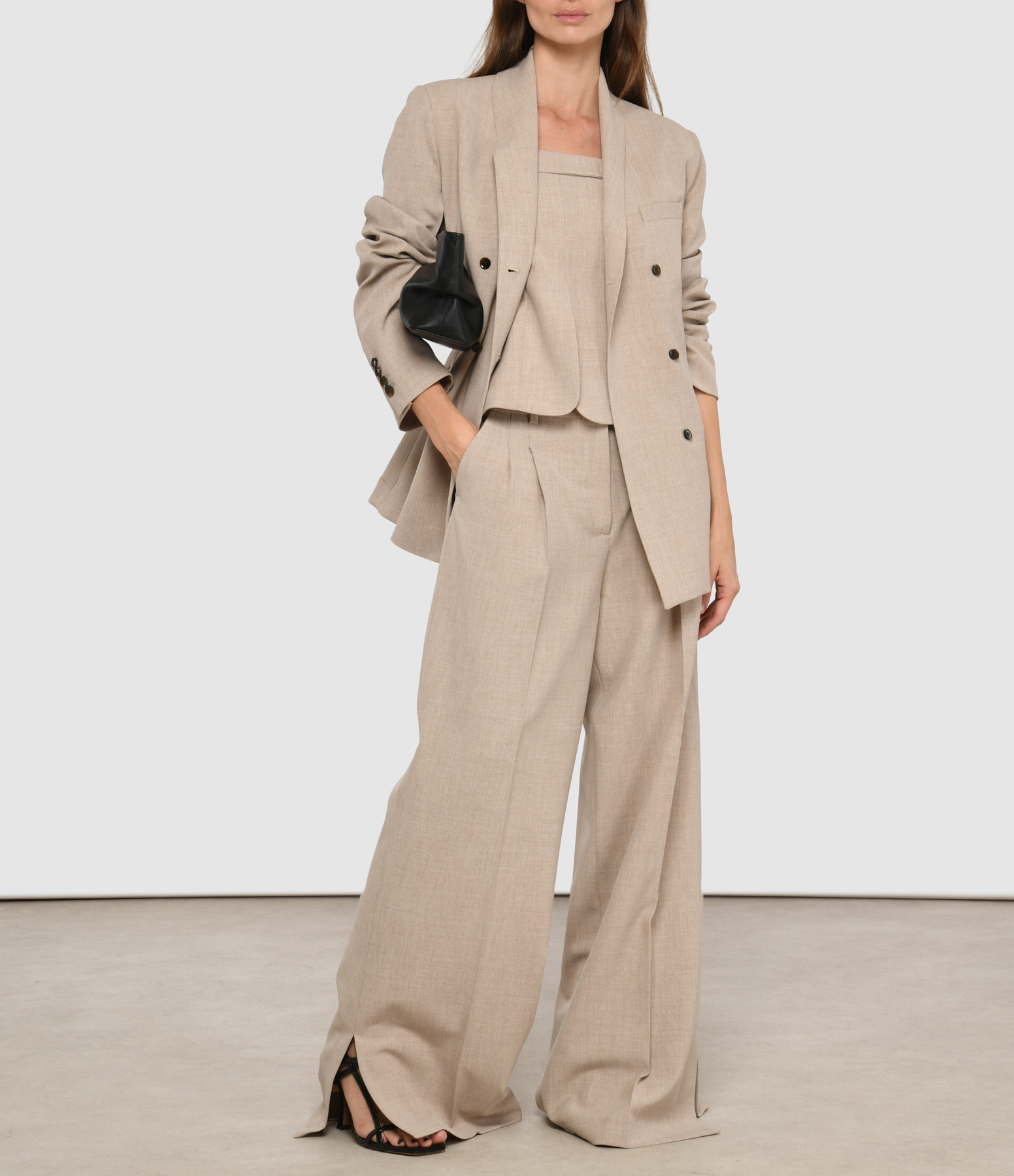 Pisano Trousers in Beige Melange