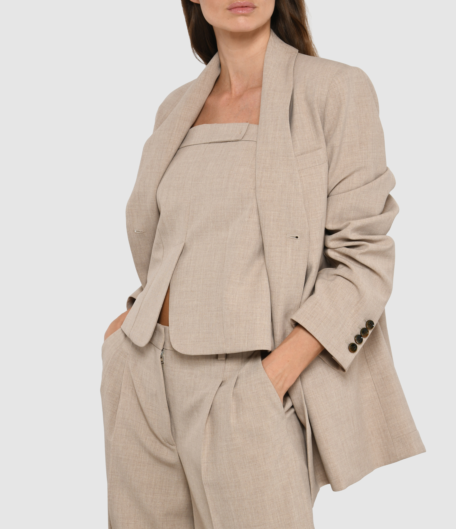 Pisano Blazer in Beige Melange