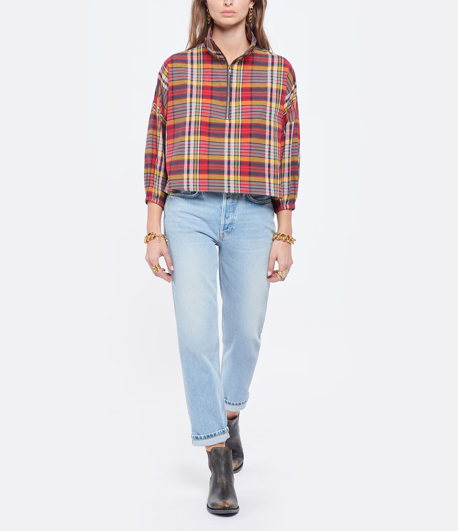 The Journey Multicoloured Checked Cotton Shirt