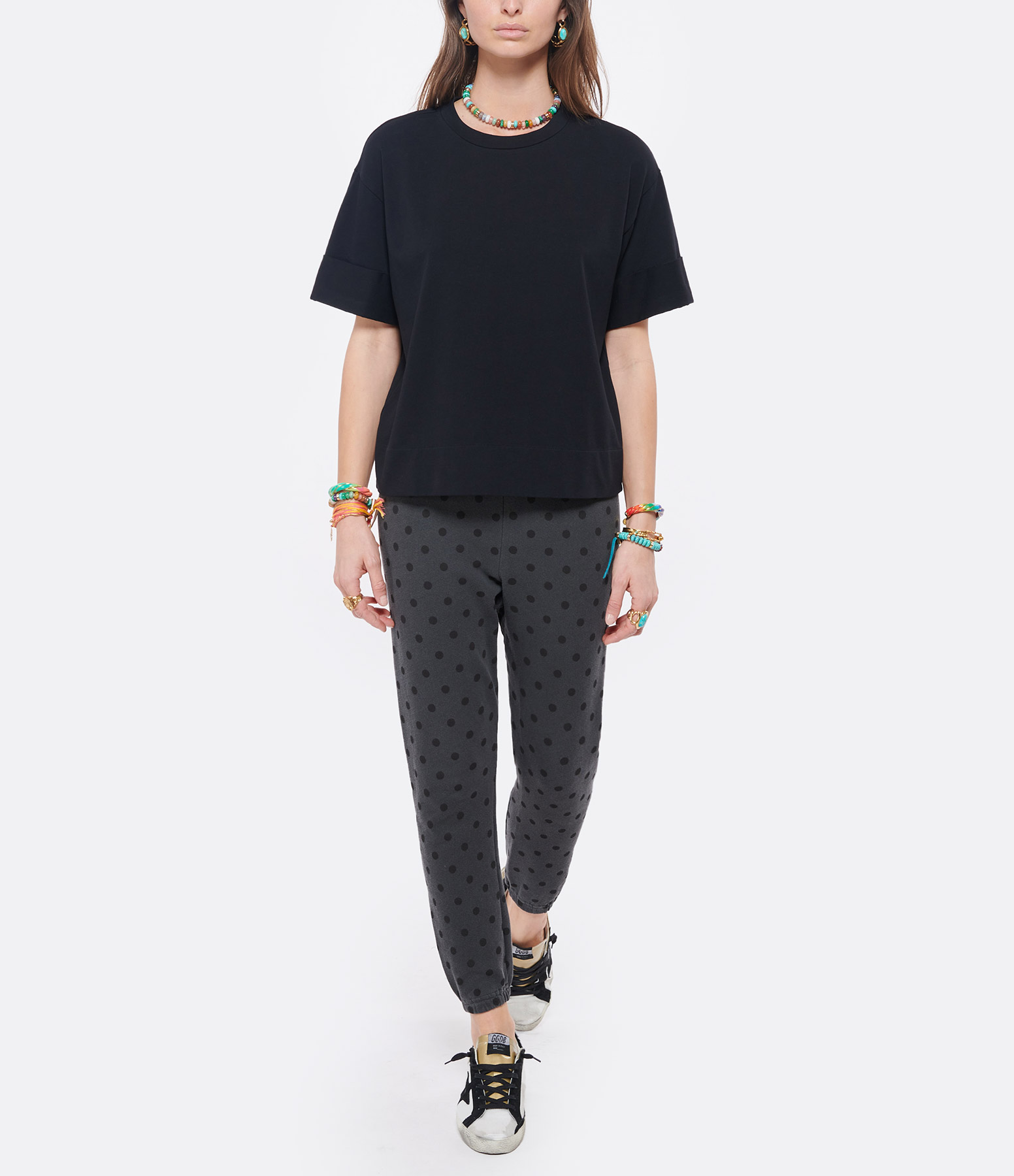 Black Cotton 'The Stadium' Jogging Trousers