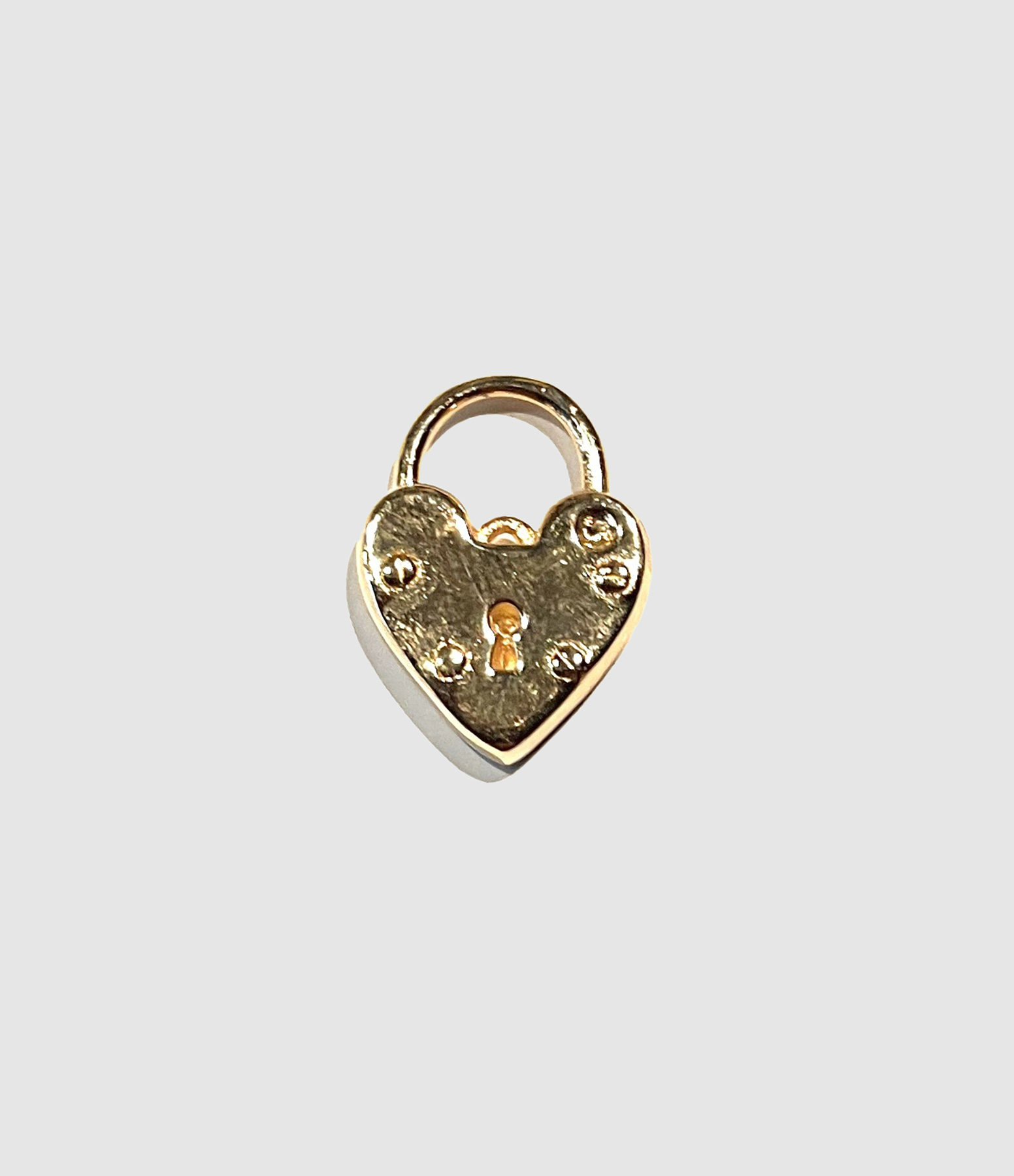 Gold-coloured Heart Padlock Pendant
