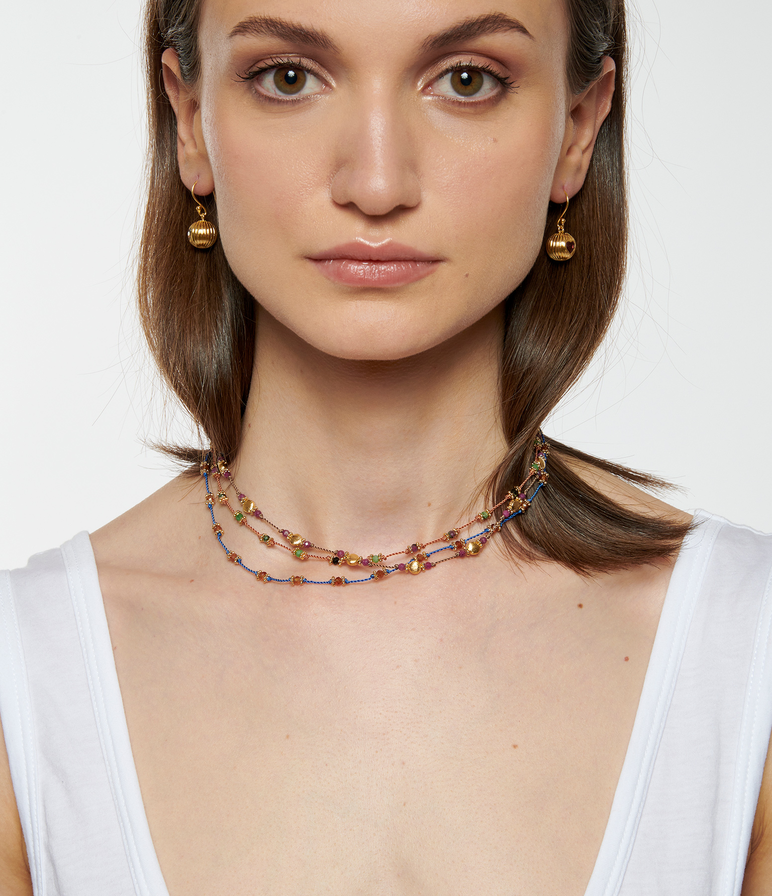Samba Rose Ruby Necklace in Gold-Plated Silver