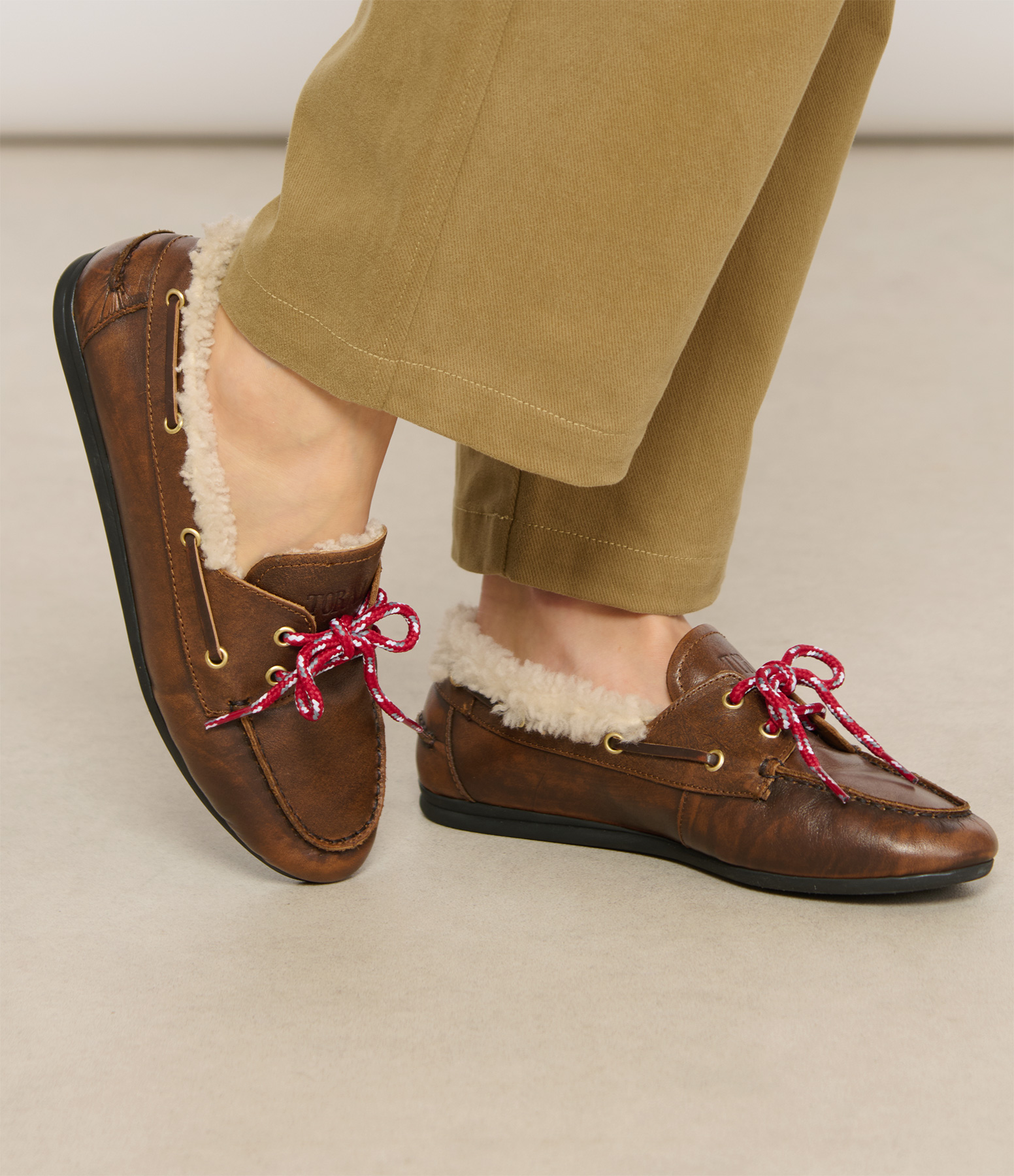 Tl-Nahua Winter Gold Carnelian/Off-white Loafers