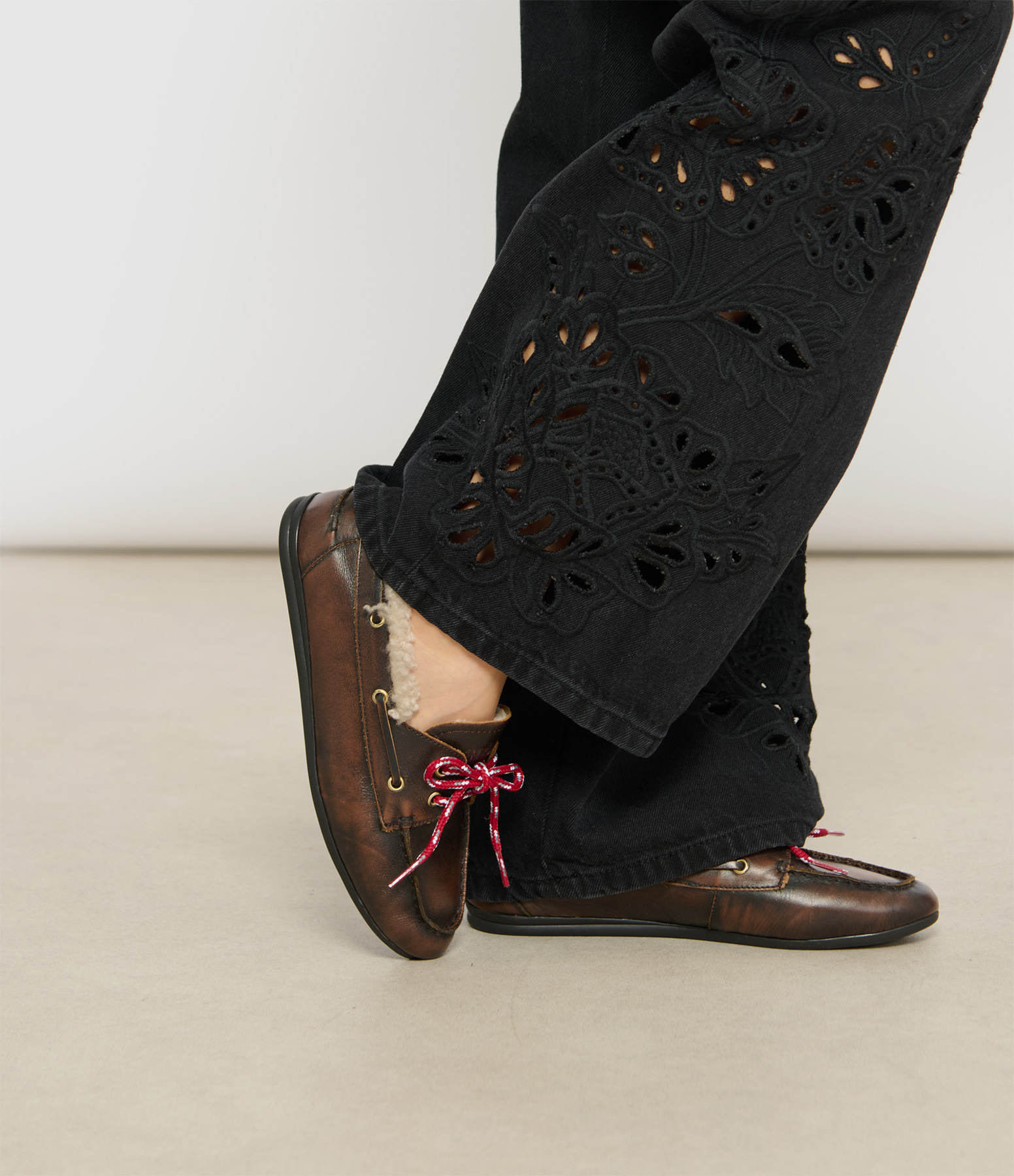 Tl-Nahua Winter Gold Leather/Off-white Loafers