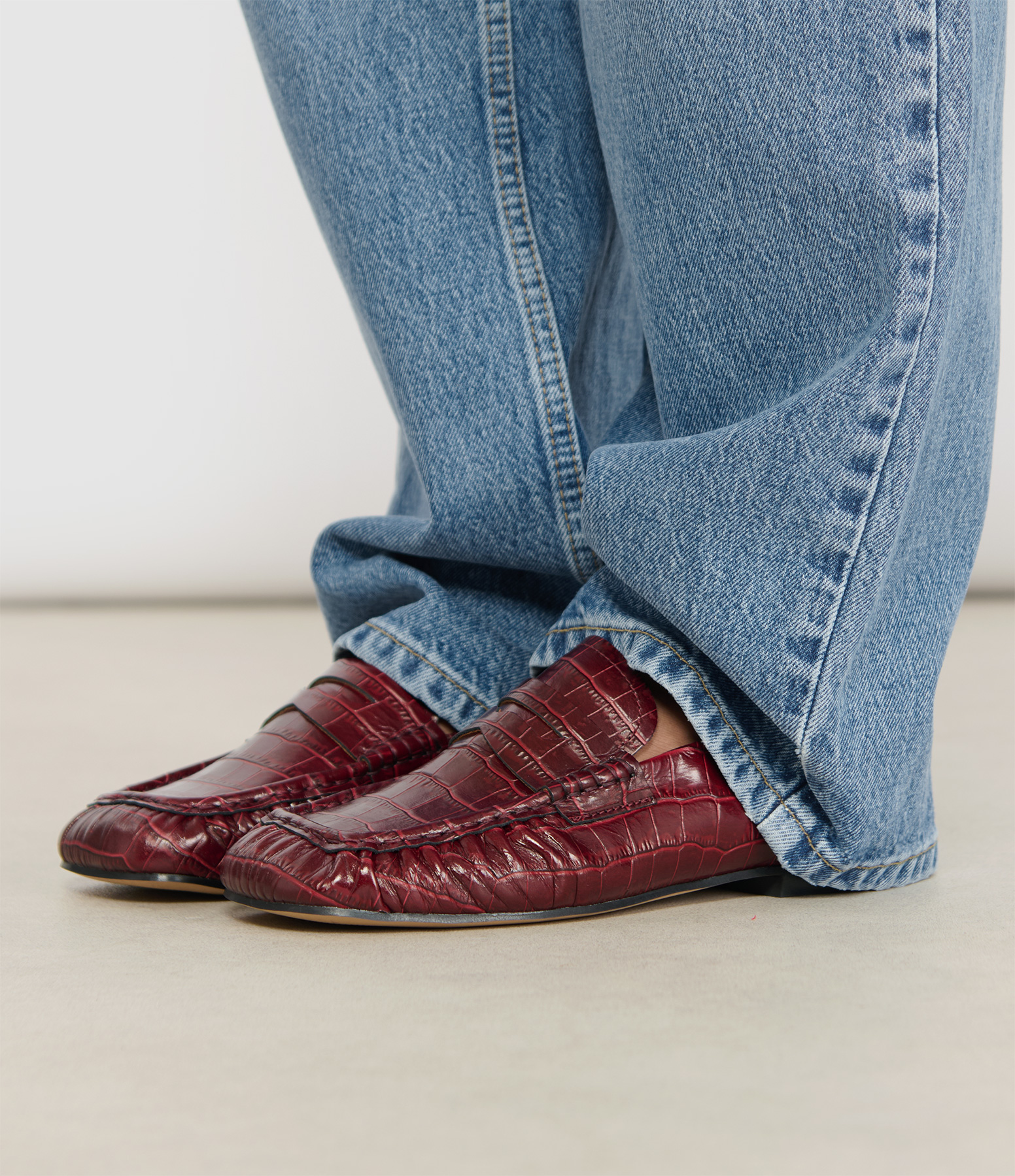 Tl-Peny Burgundy Loafers