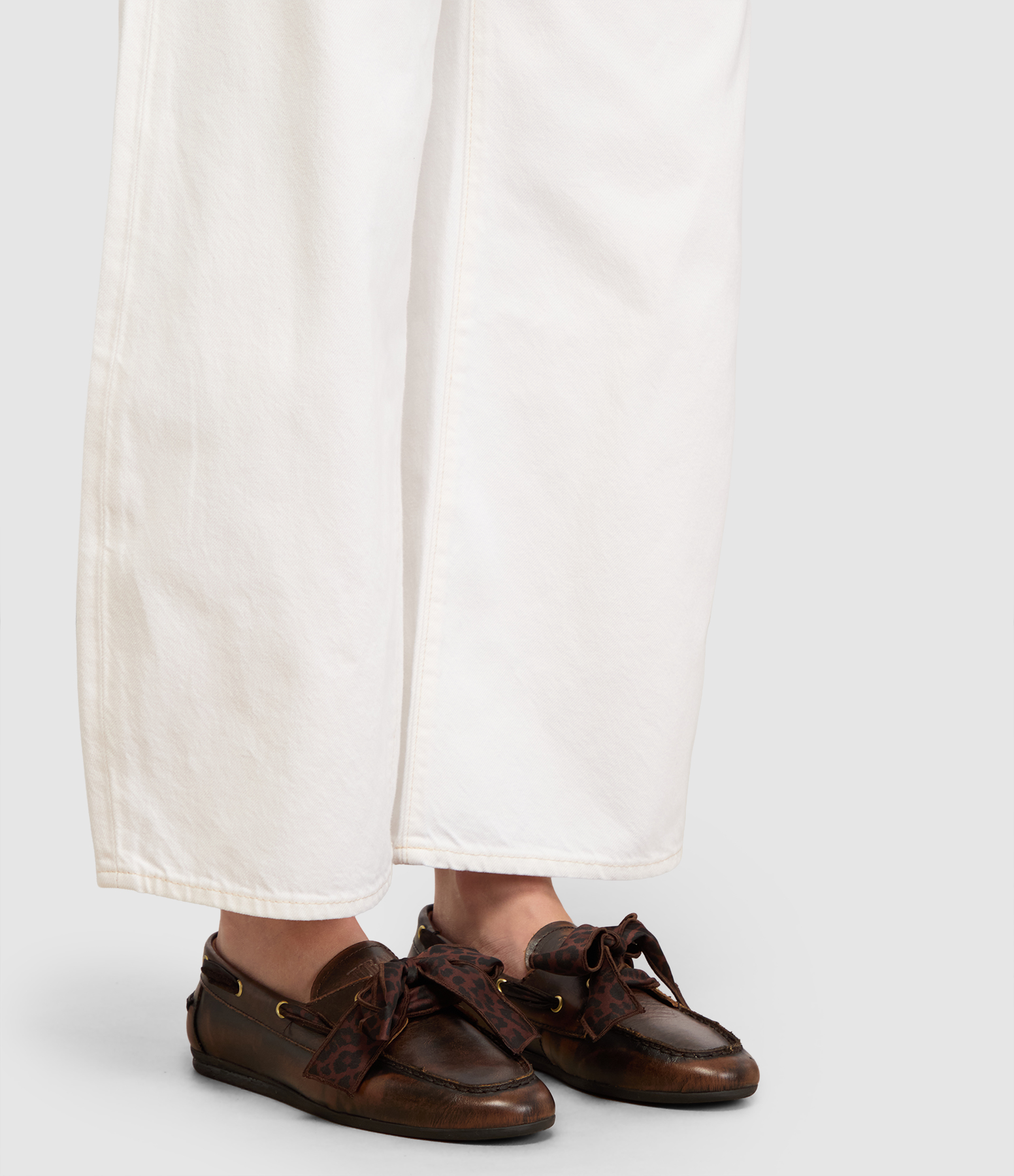 Mocassins Nahua Foulard Cuero Leo Marron