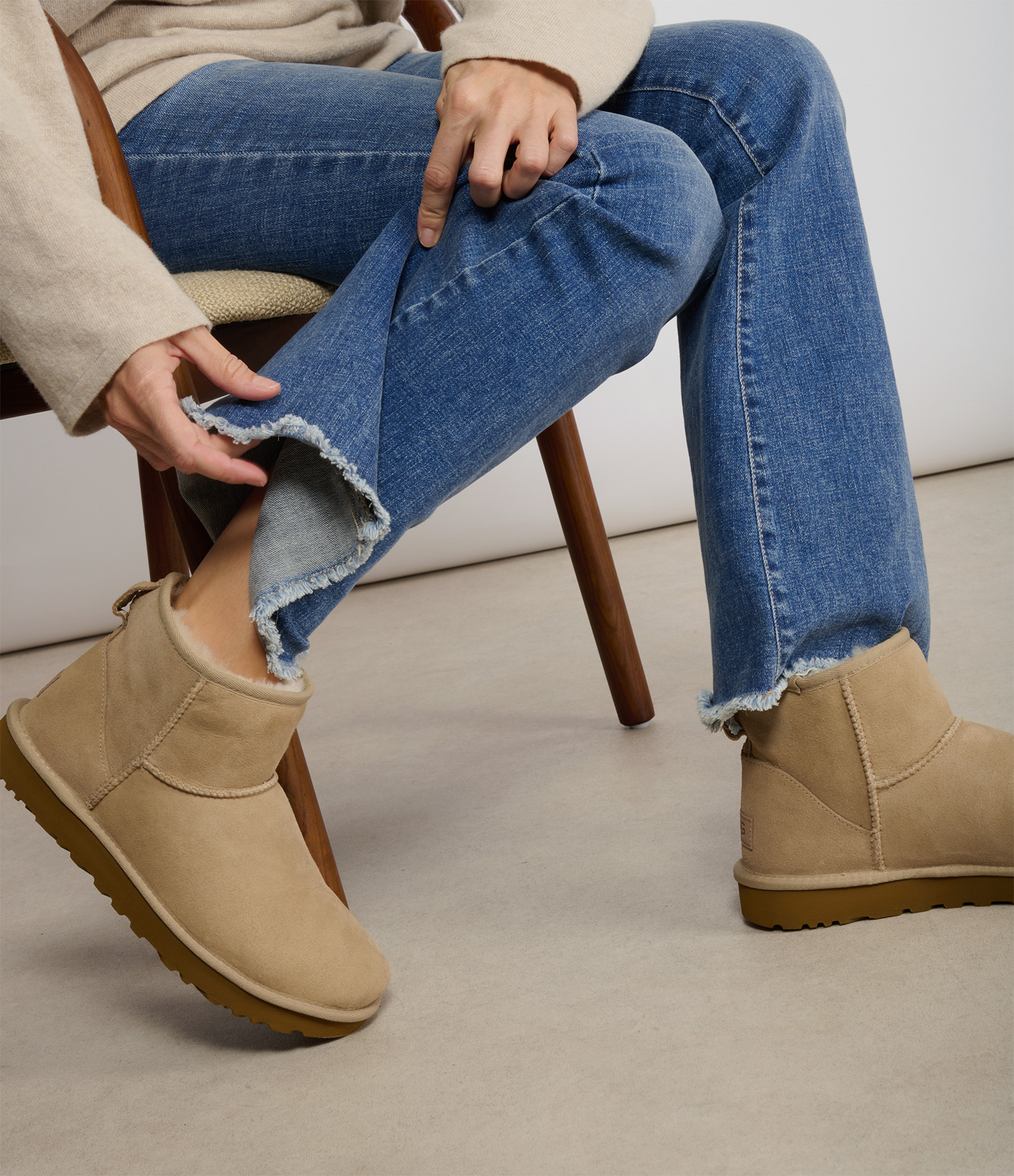 Classic Mini II Sand Ankle Boots