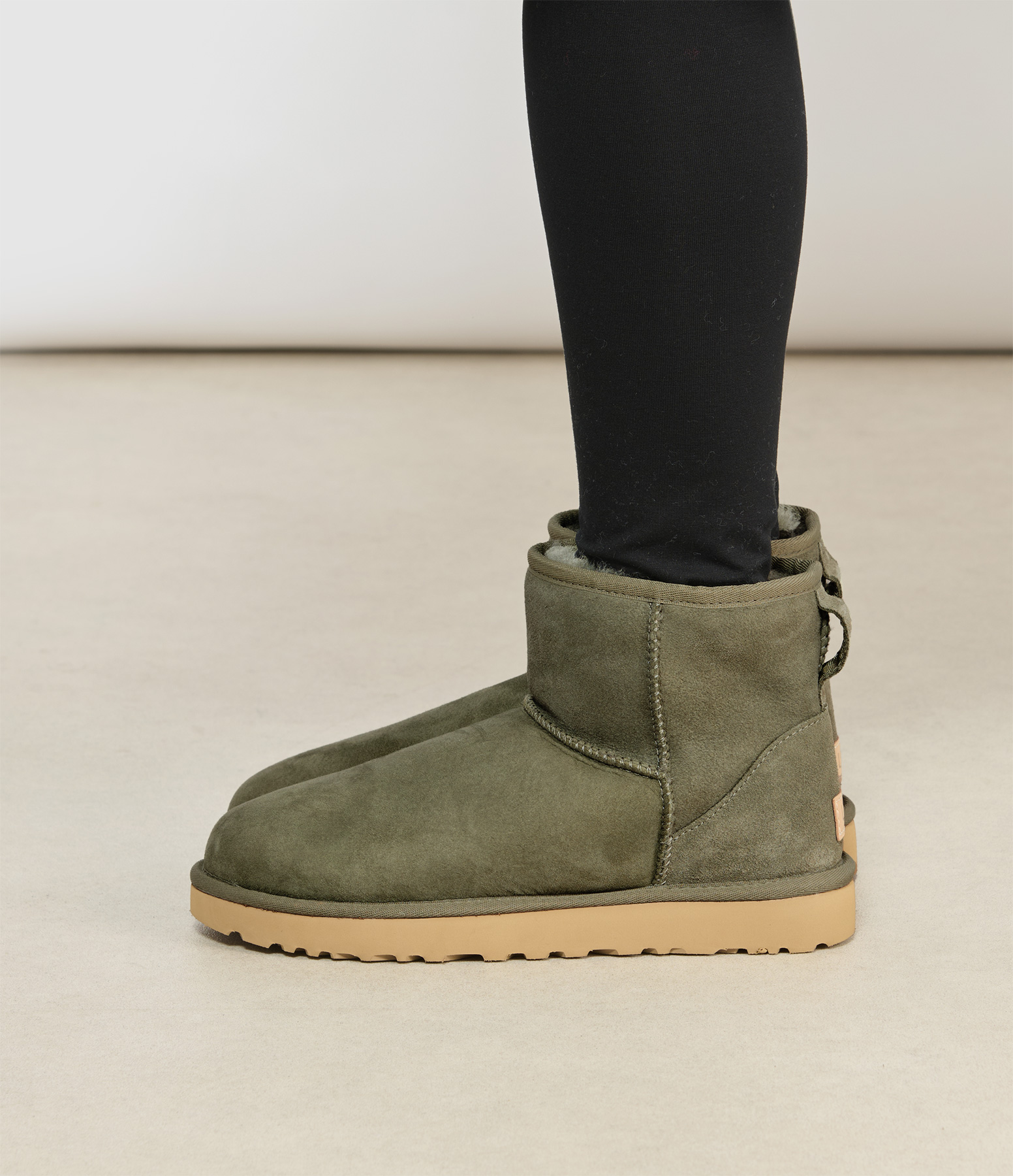 Classic Mini II Ankle Boots in Moss Green