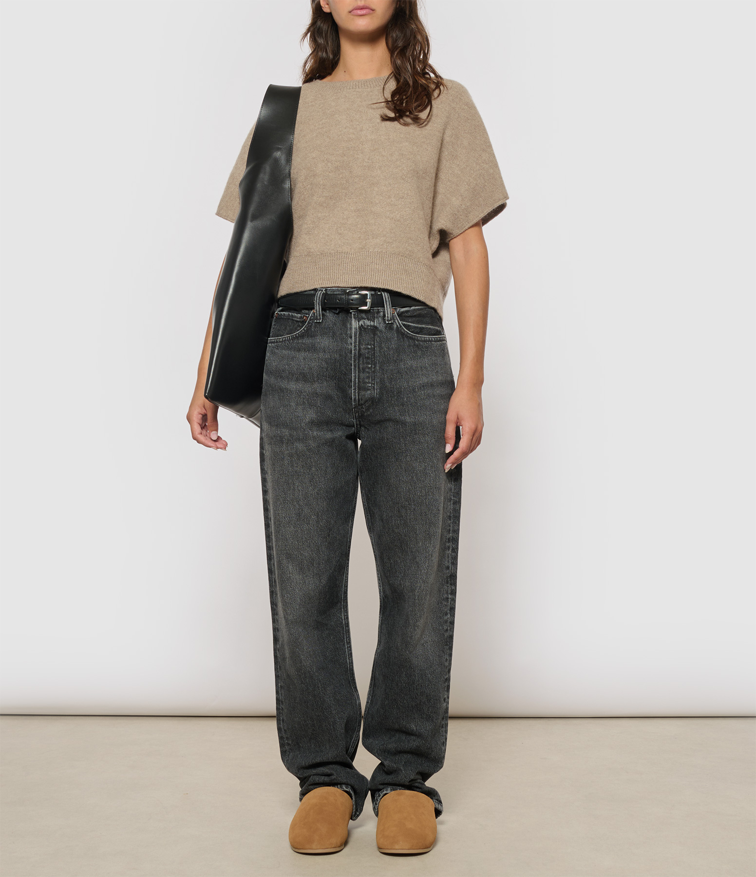 Elea Slip-On Mules in Chestnut