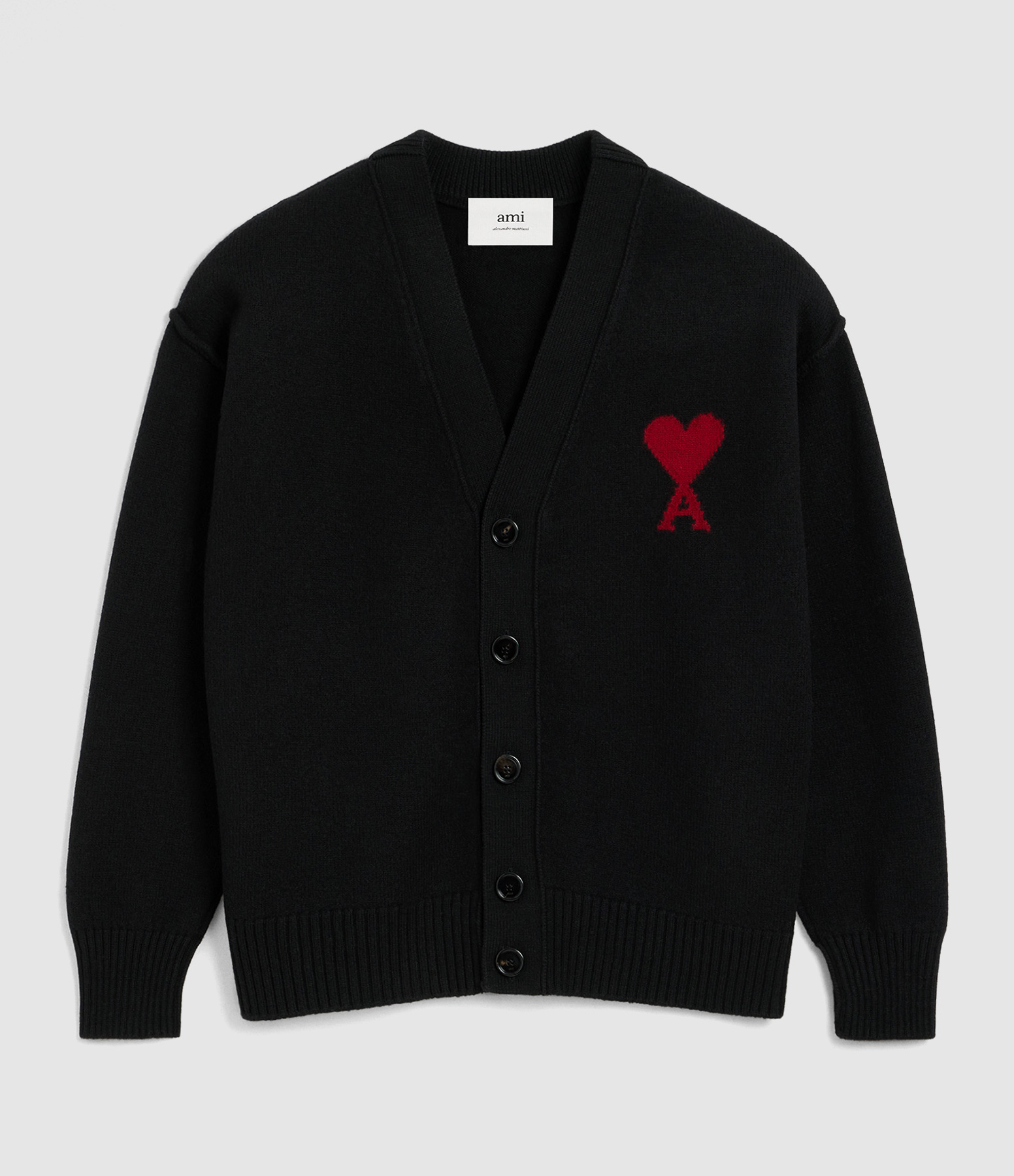 Ami De Coeur Black and Red Cardigan