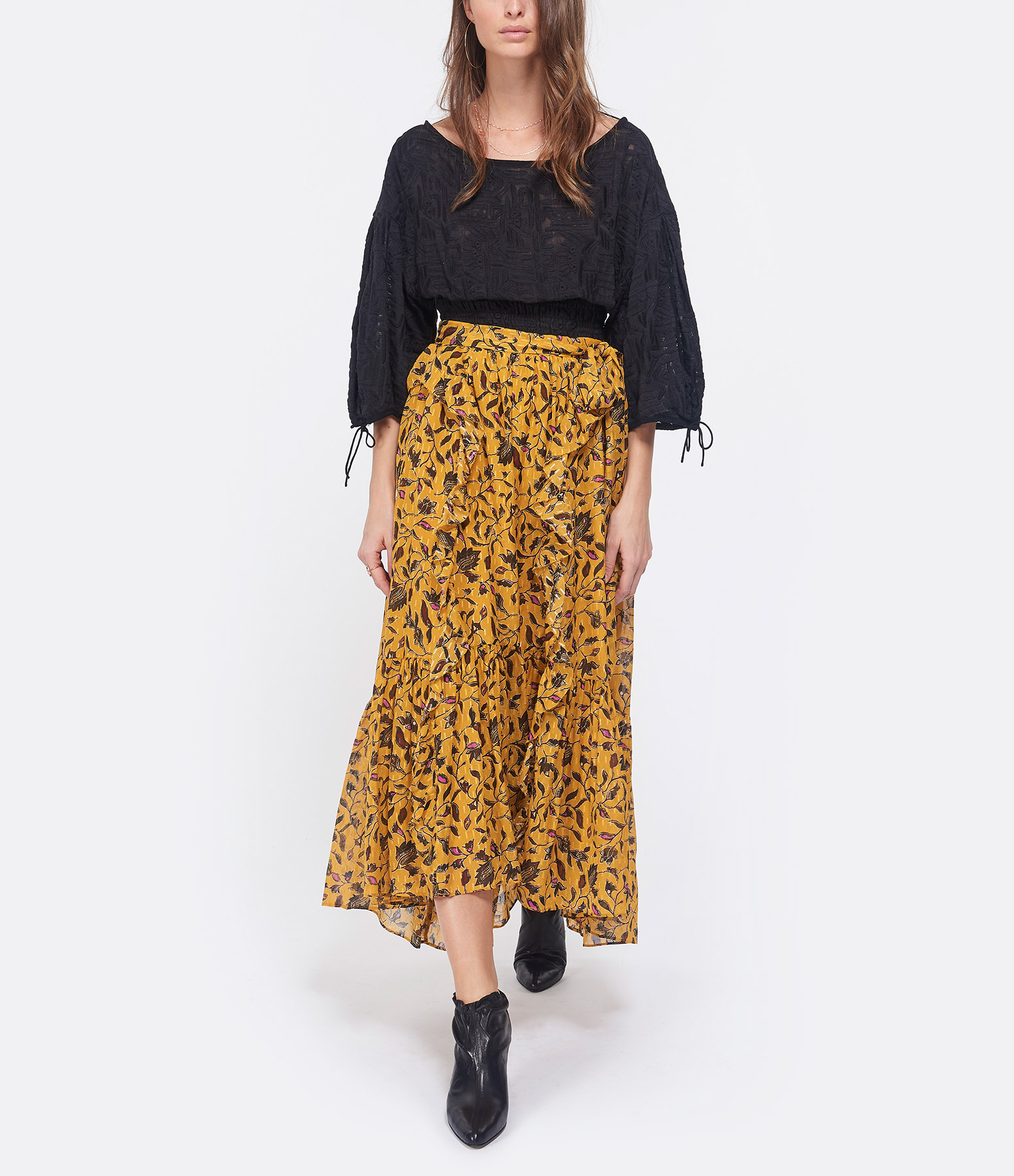 Fae Skirt – Silk and Cotton, Amber