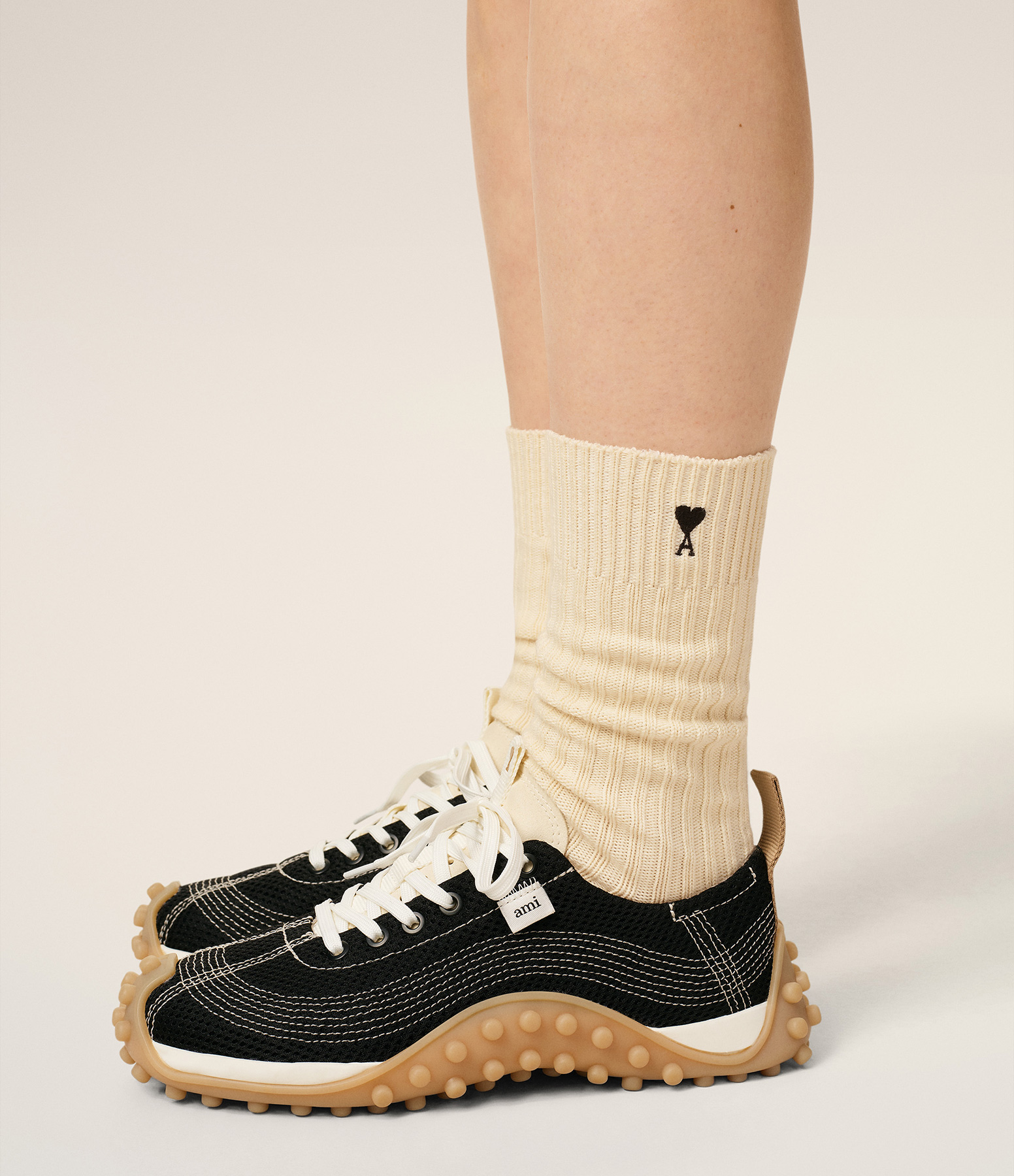 Set of Three Socks: Ami de Cœur – Black, Ecru, Grey