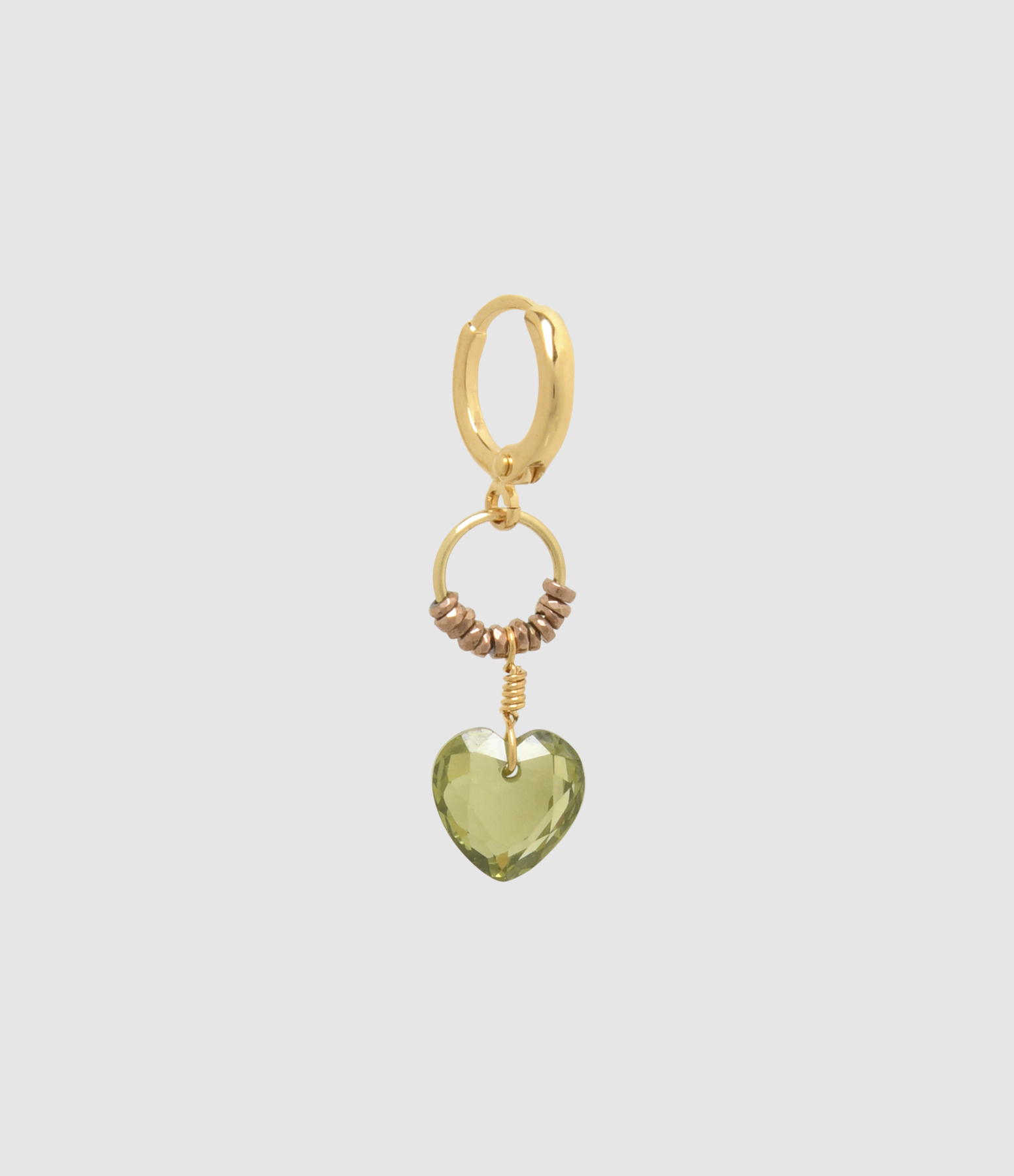 Peridot Love Hoop Earring (sold individually)