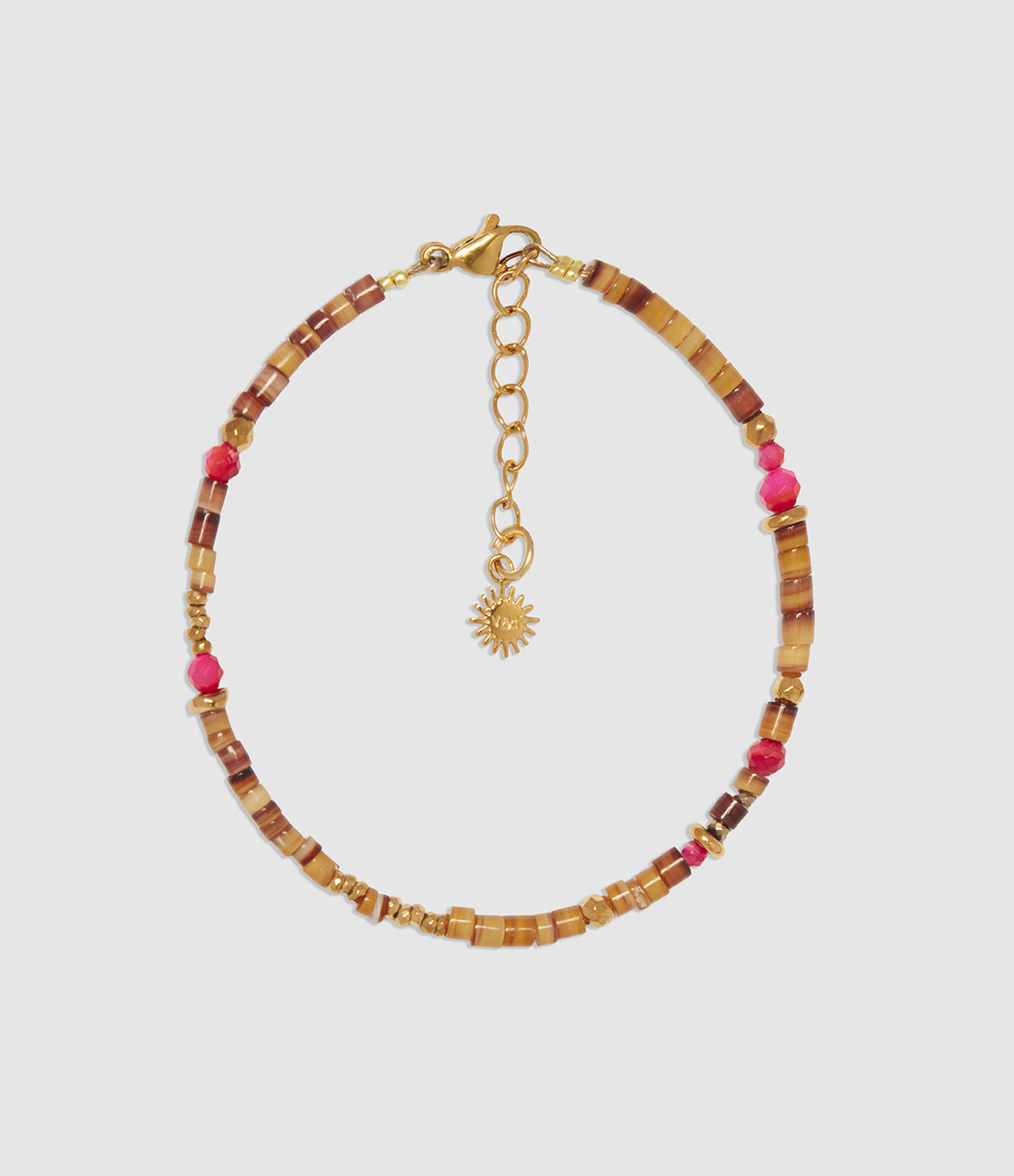 Stromboli Brown and Red Bracelet