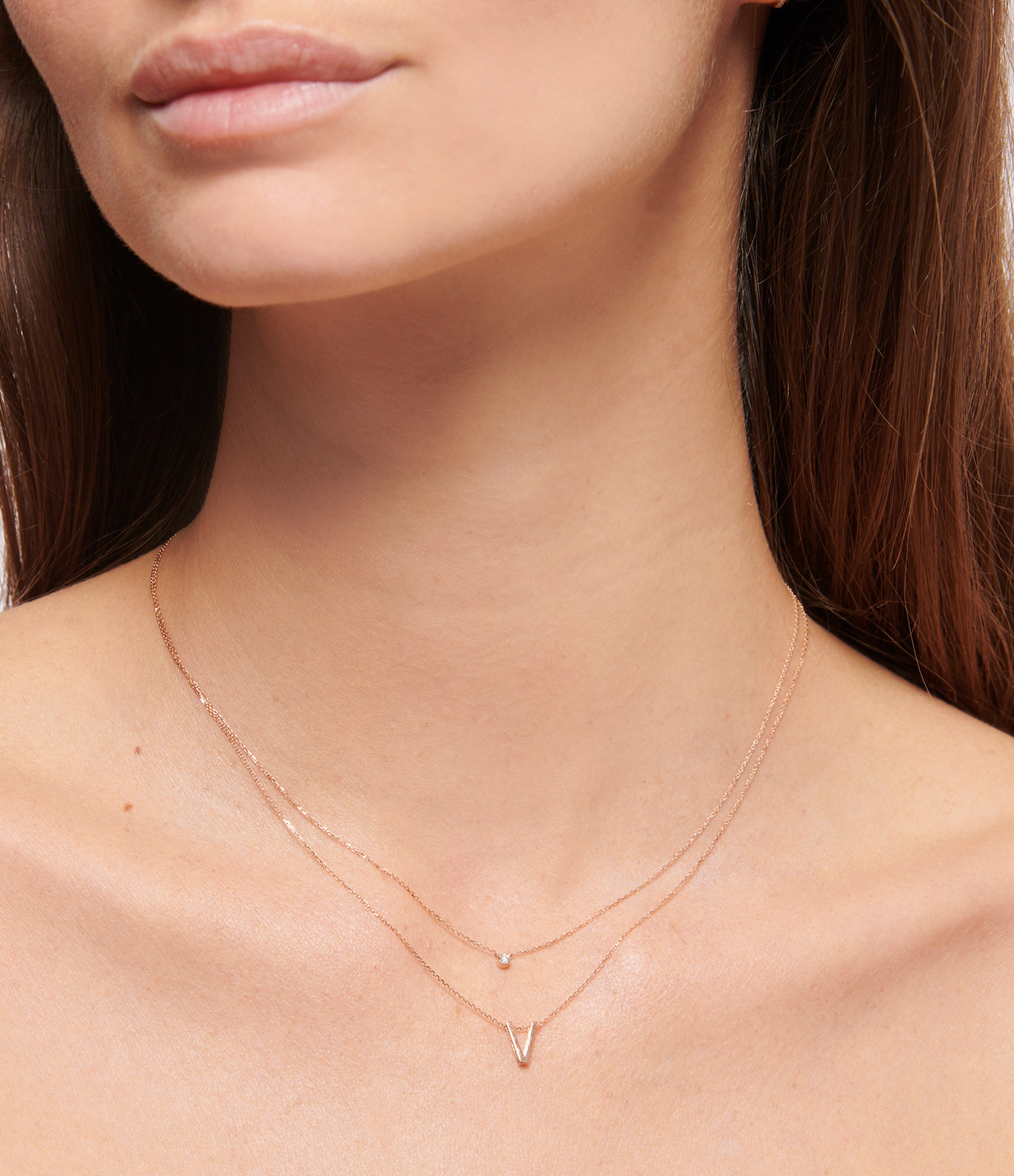Rose Gold Alphabet Necklace