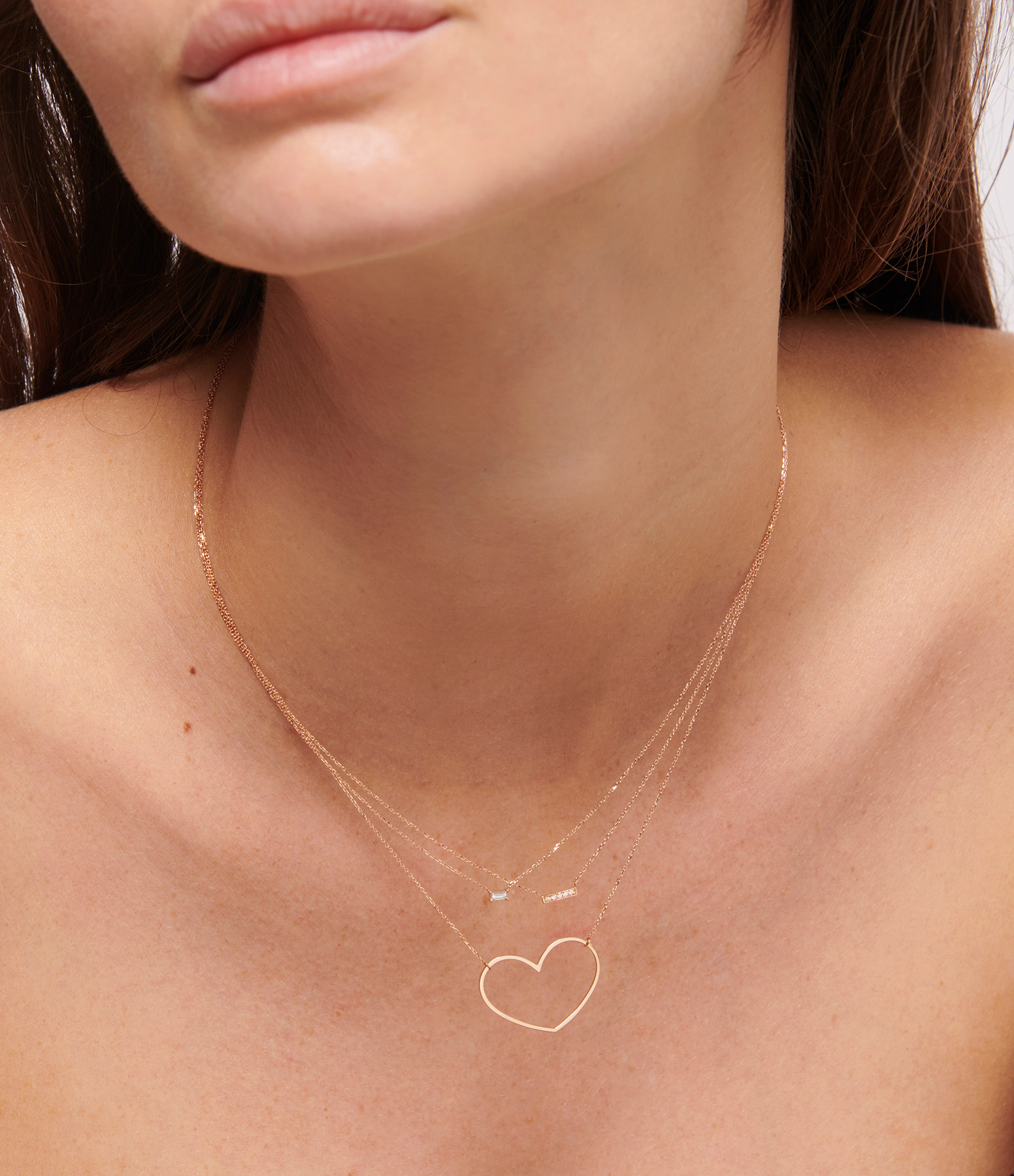 Medellin PM Diamond Necklace in Rose Gold