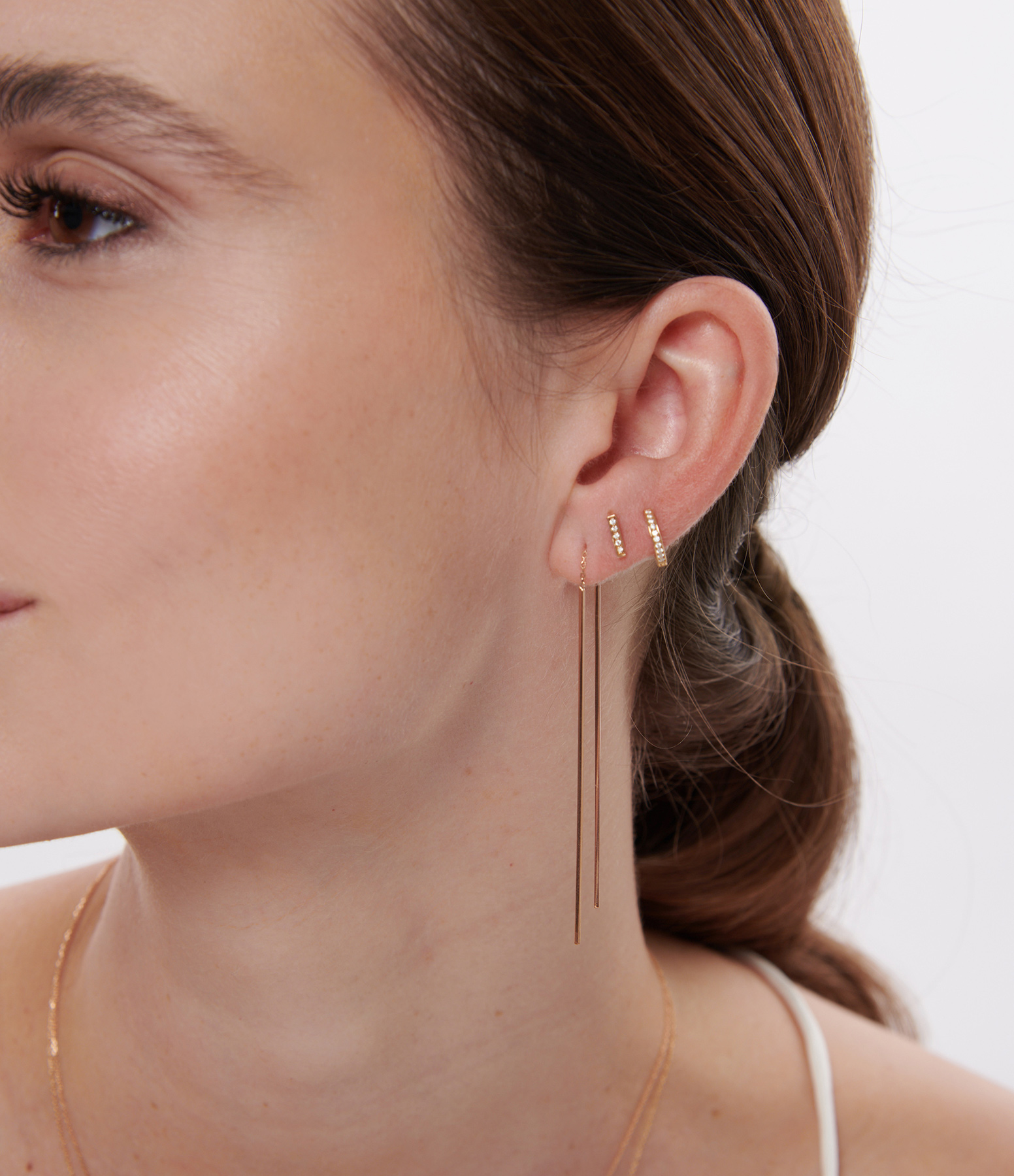 Rose Gold Nunchaku Earring (sold individually)
