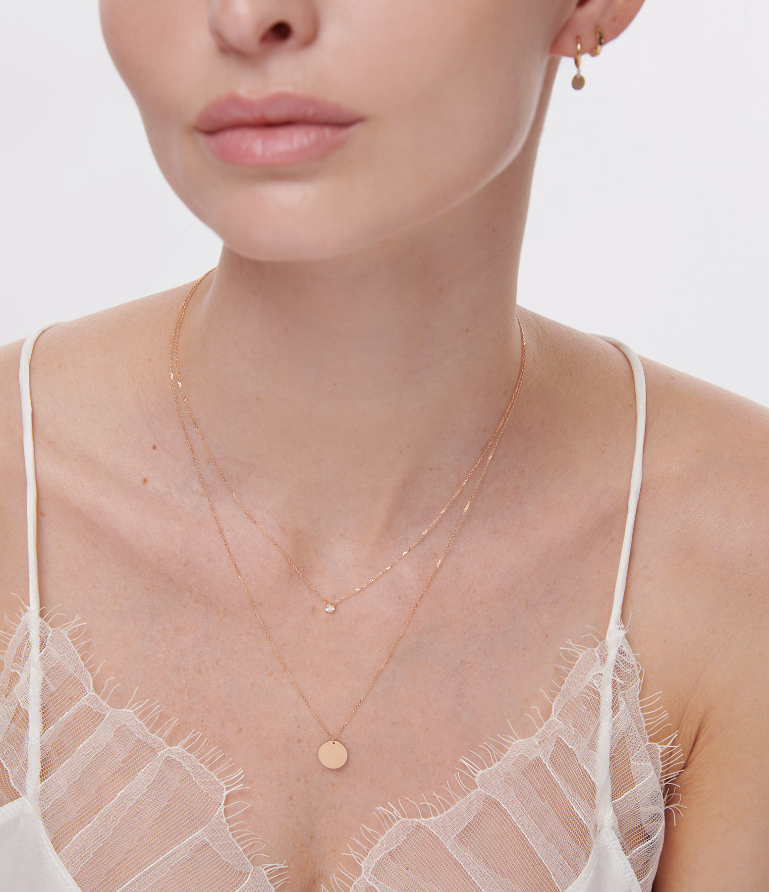Valentine Diamond Necklace in Rose Gold