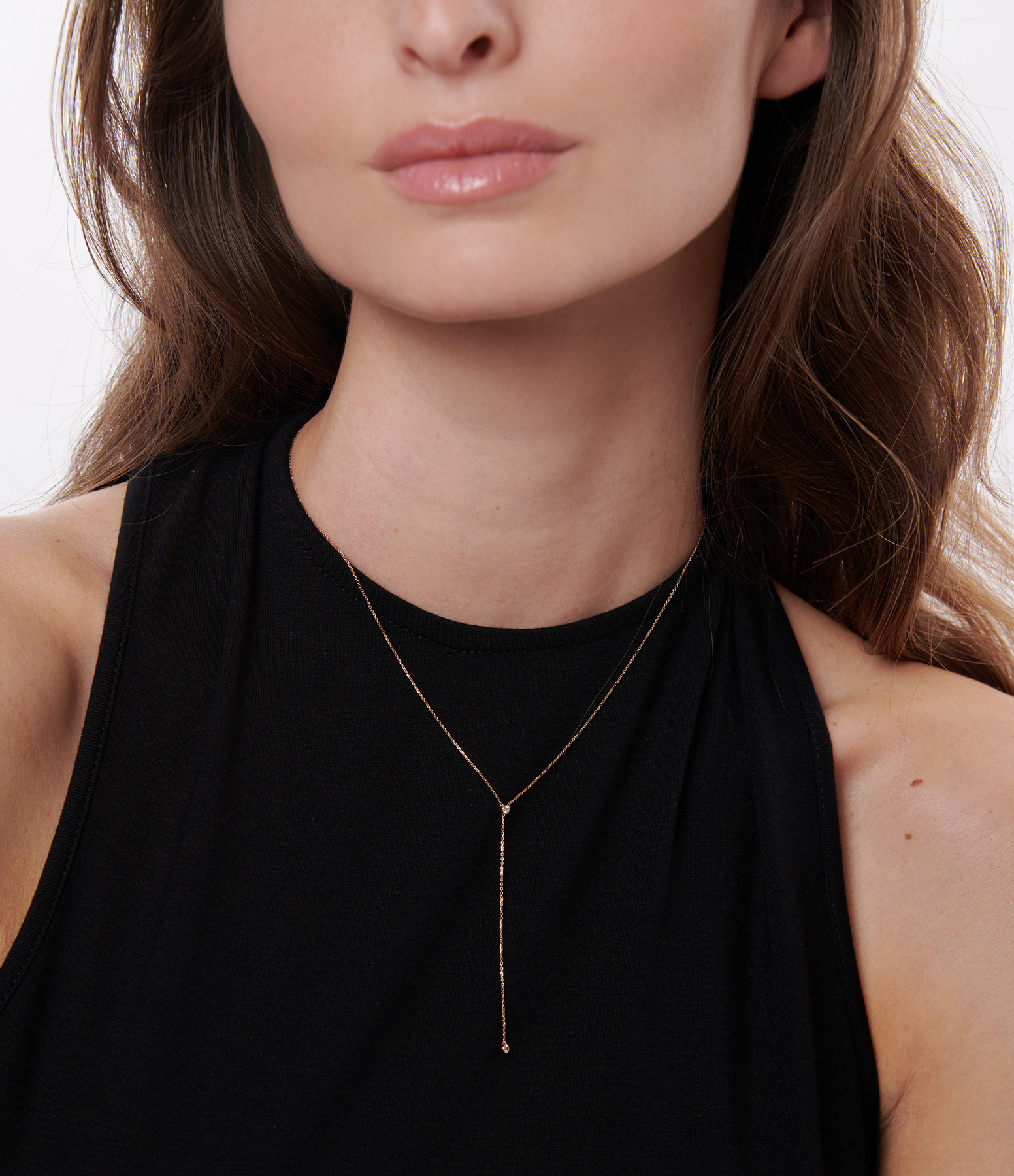 One Chapelet Diamond Necklace in Rose Gold