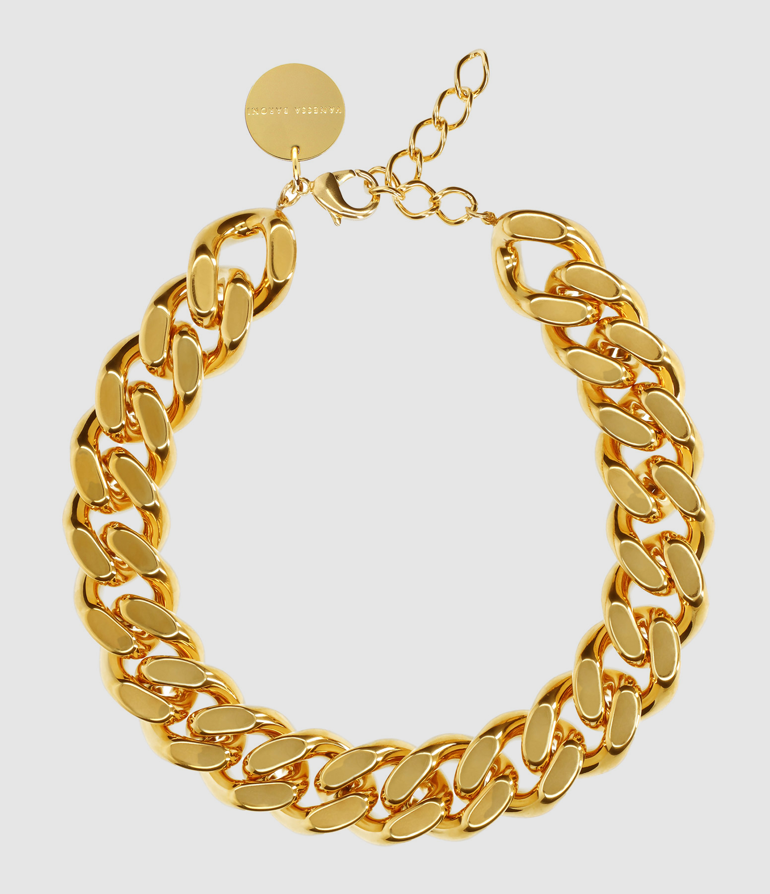 Gold-coloured Flat Necklace