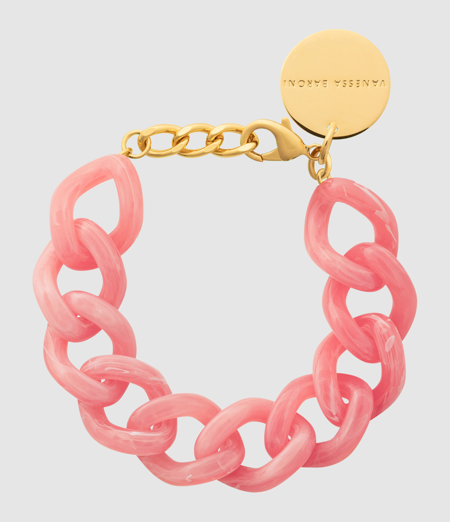 Mini Flat Chain Watermelon Marble Bracelet