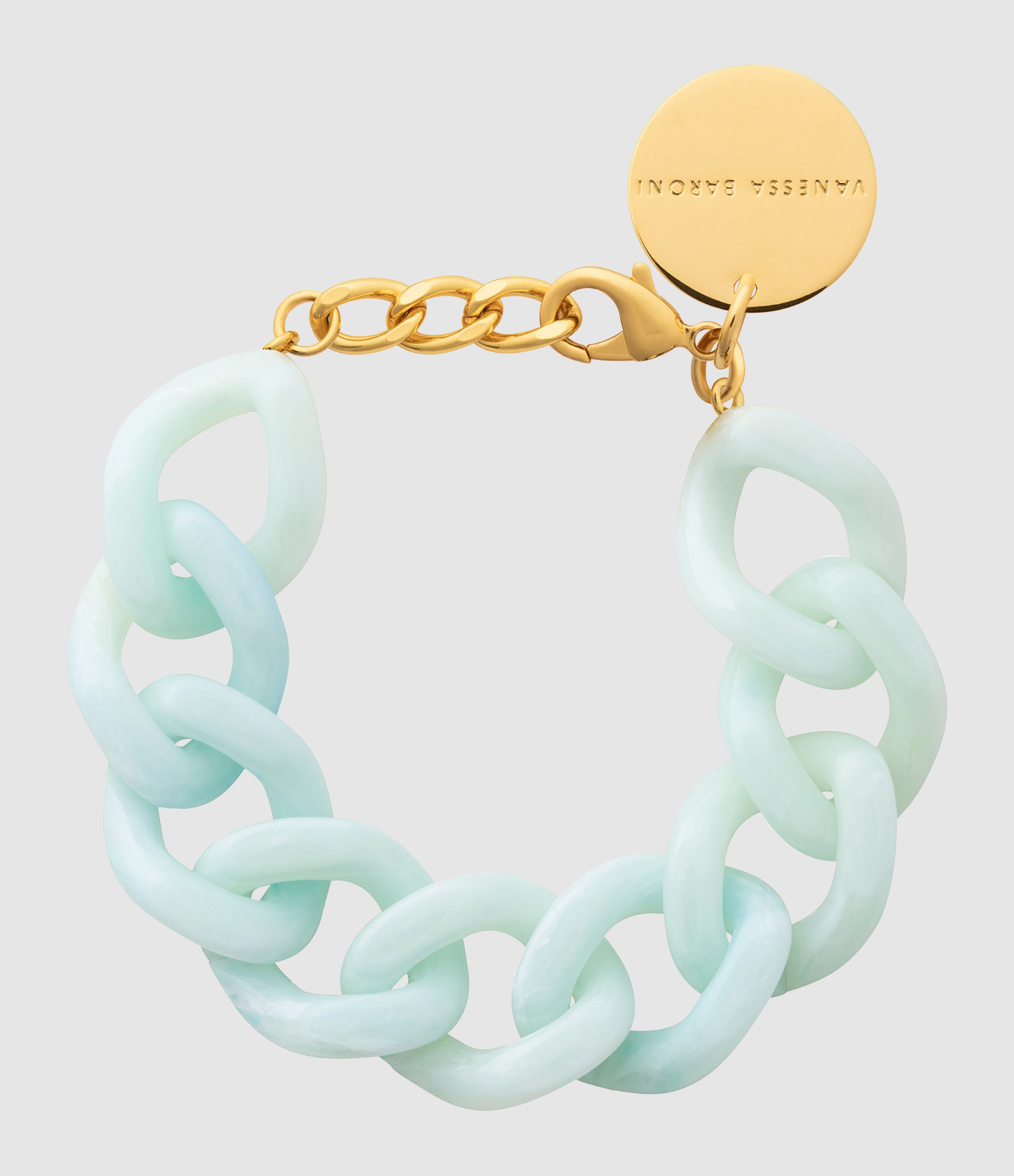 Flat Chain Cloud Marble Bracelet