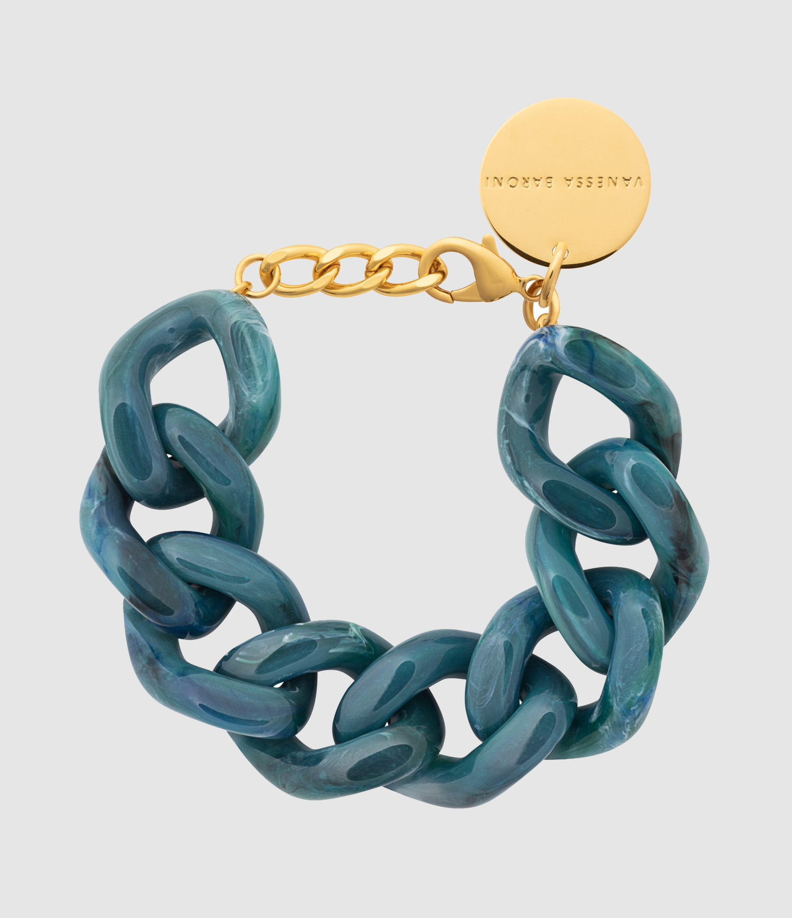 Great Teal Marble Bracelet