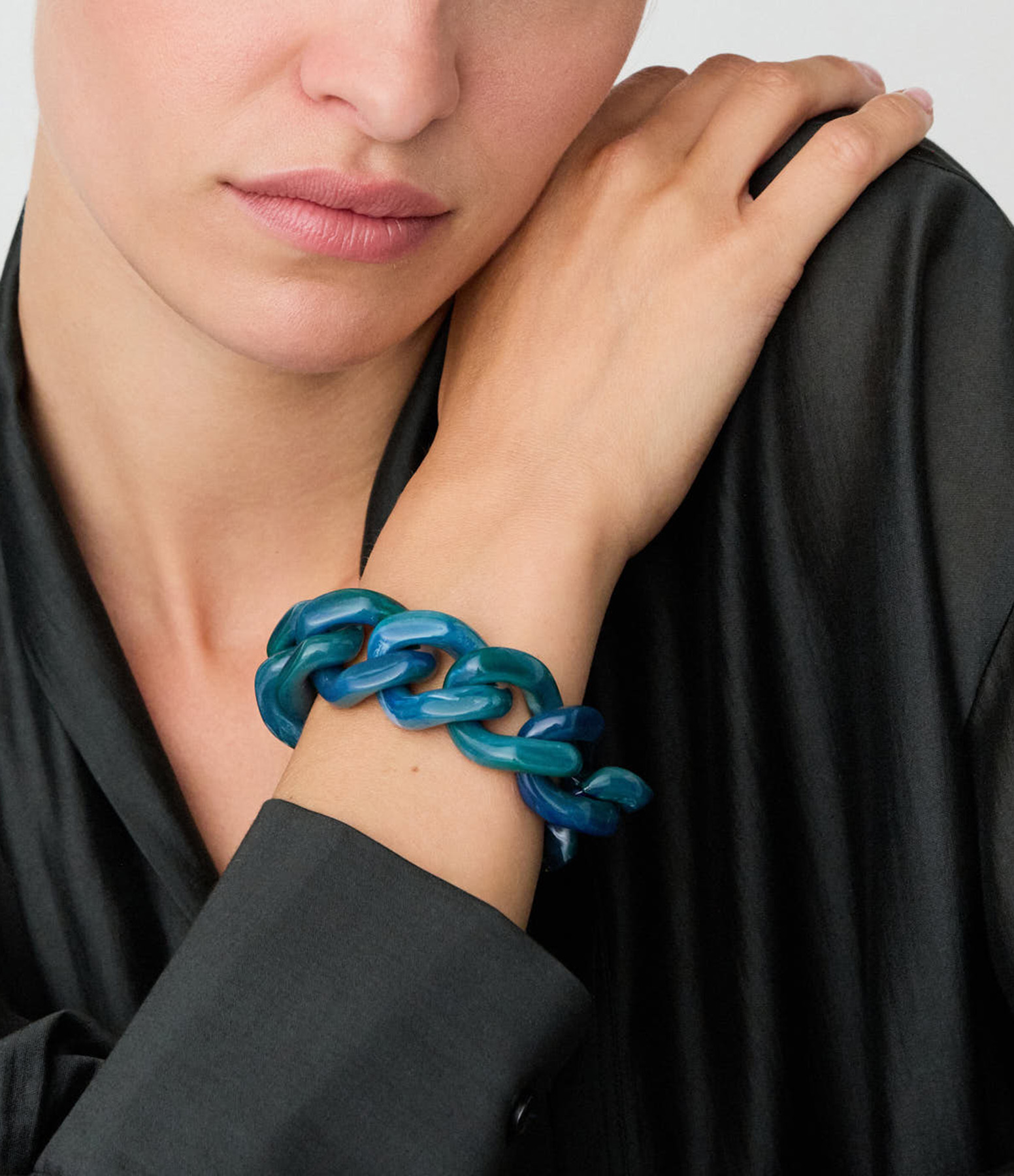 Great Teal Marble Bracelet