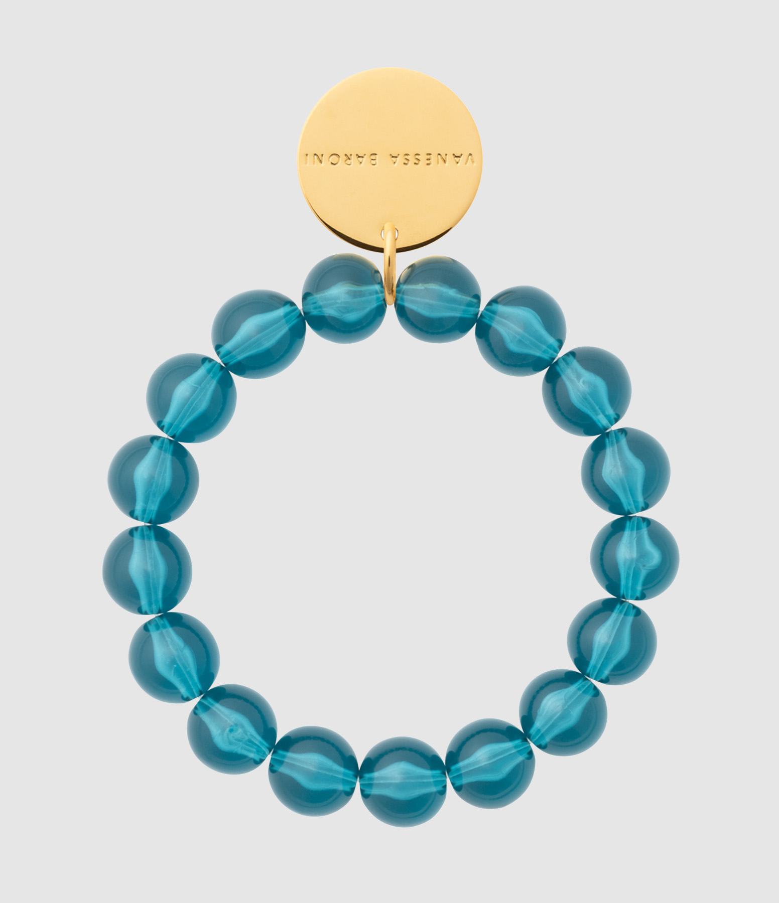 Mini Beads Flex Clear Teal Bracelet