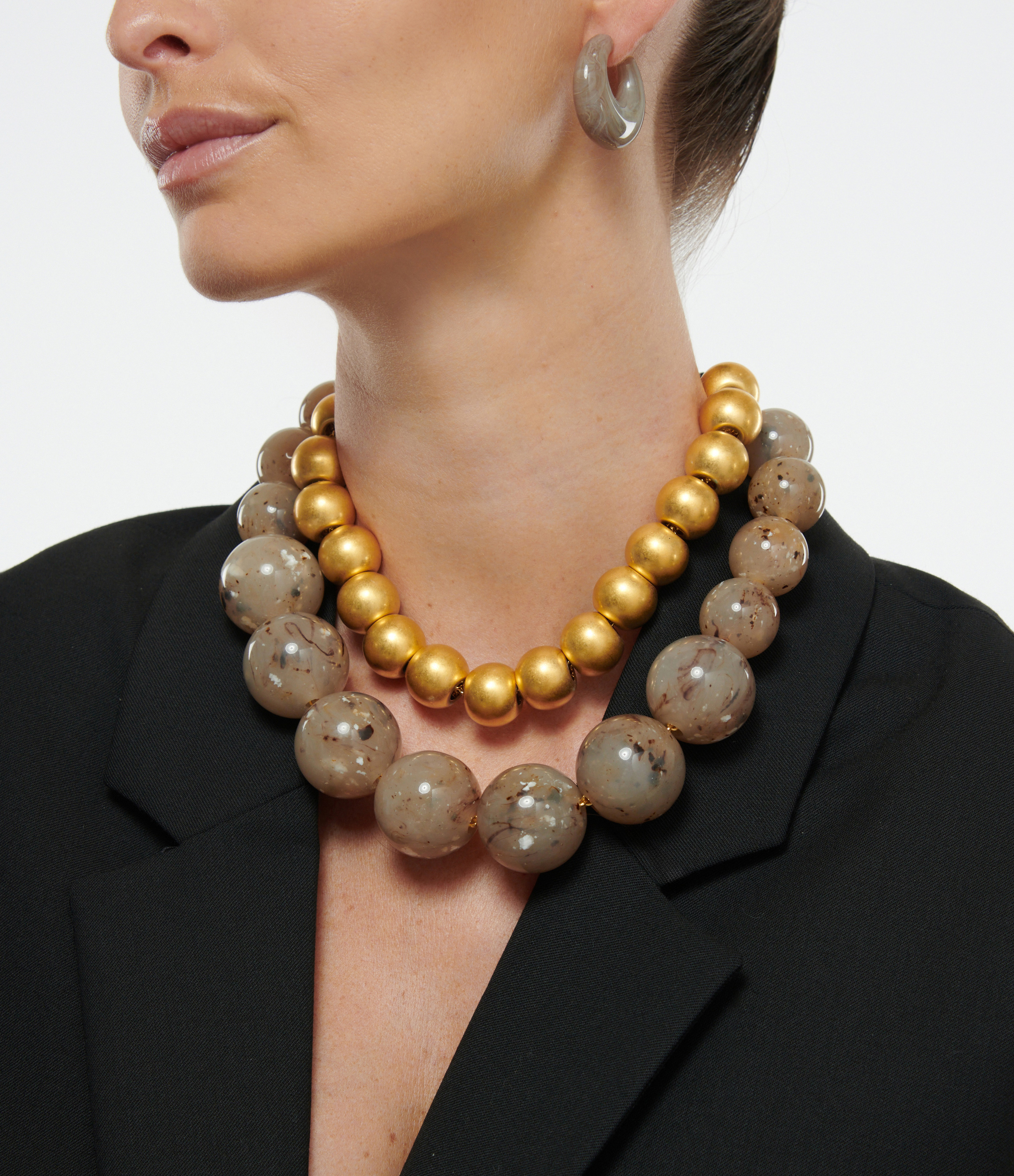 Small Beads Short Gold Vintage Necklace