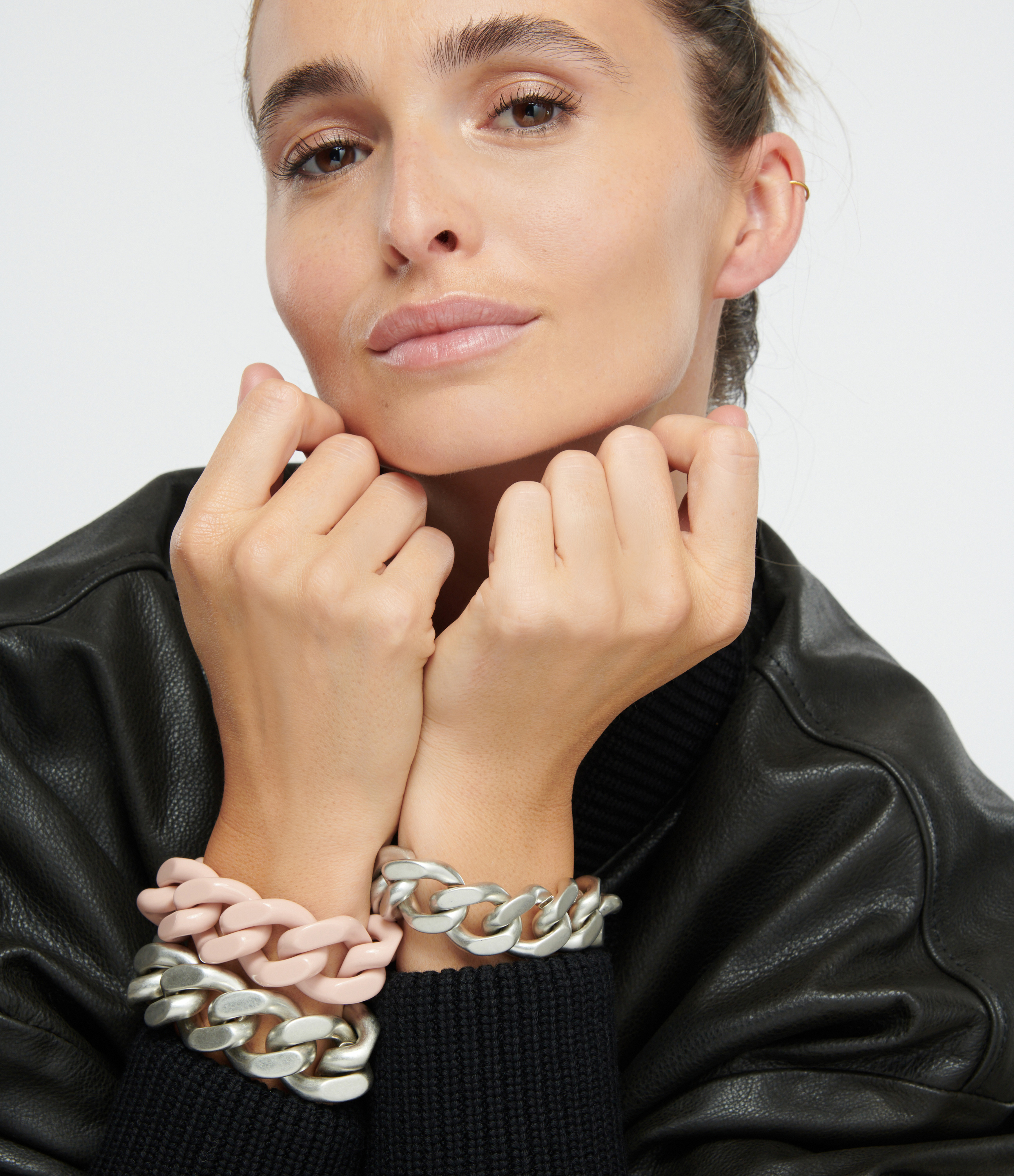 Vintage Silver Flat Chain Bracelet