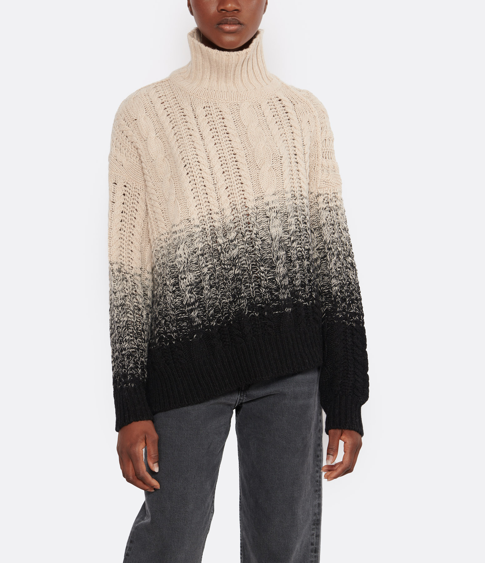 Brown, Ecru and Black Jumper