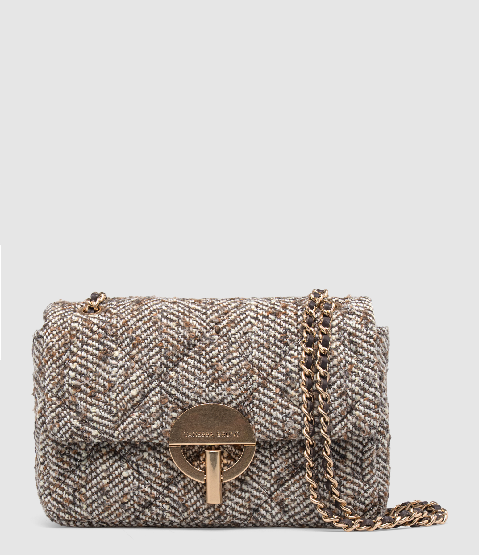 Medium Moon Bag in Taupe