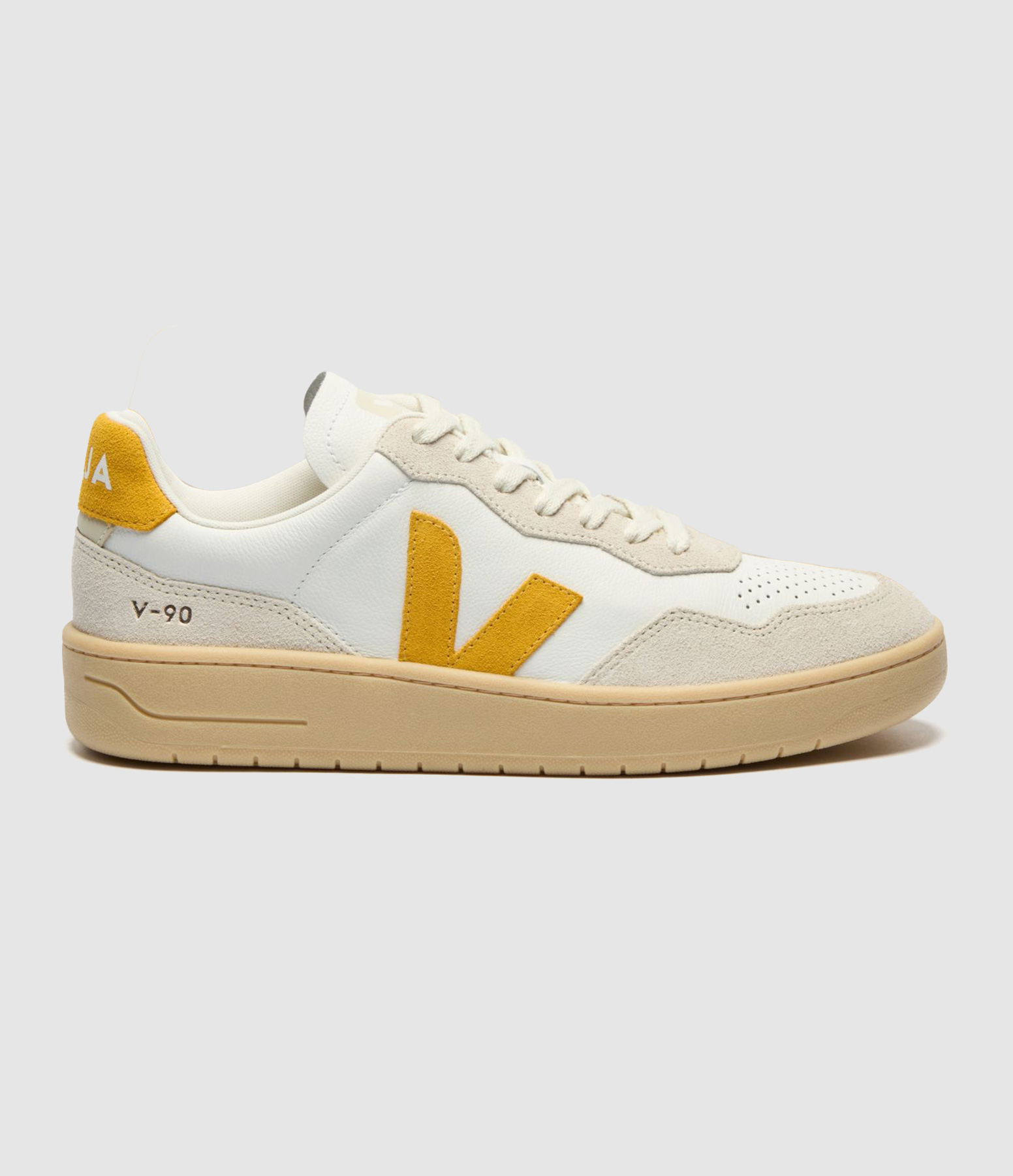 V 90 Trainers in Extra White and Natural Tuscany