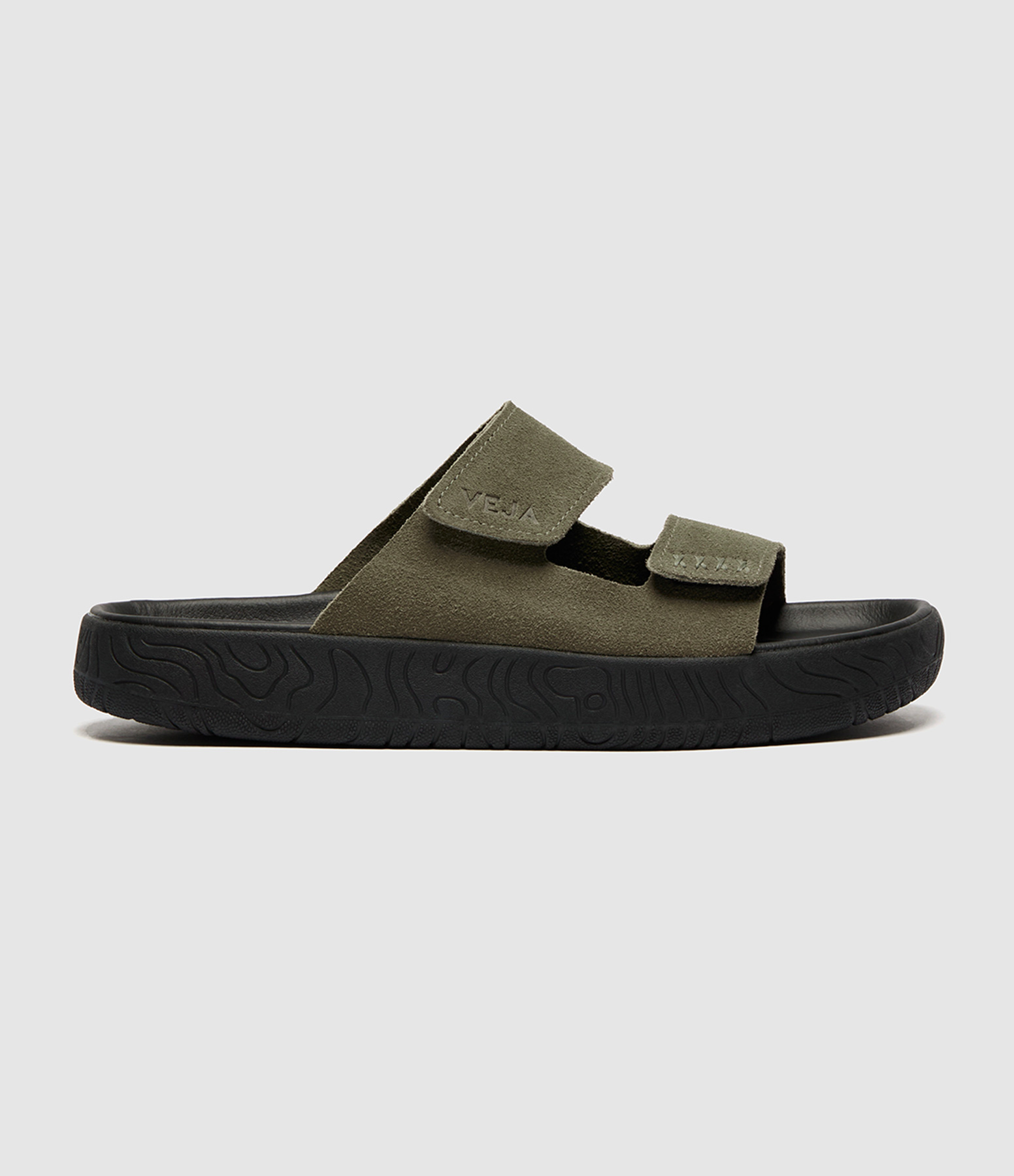 Etna Khaki Black Mules