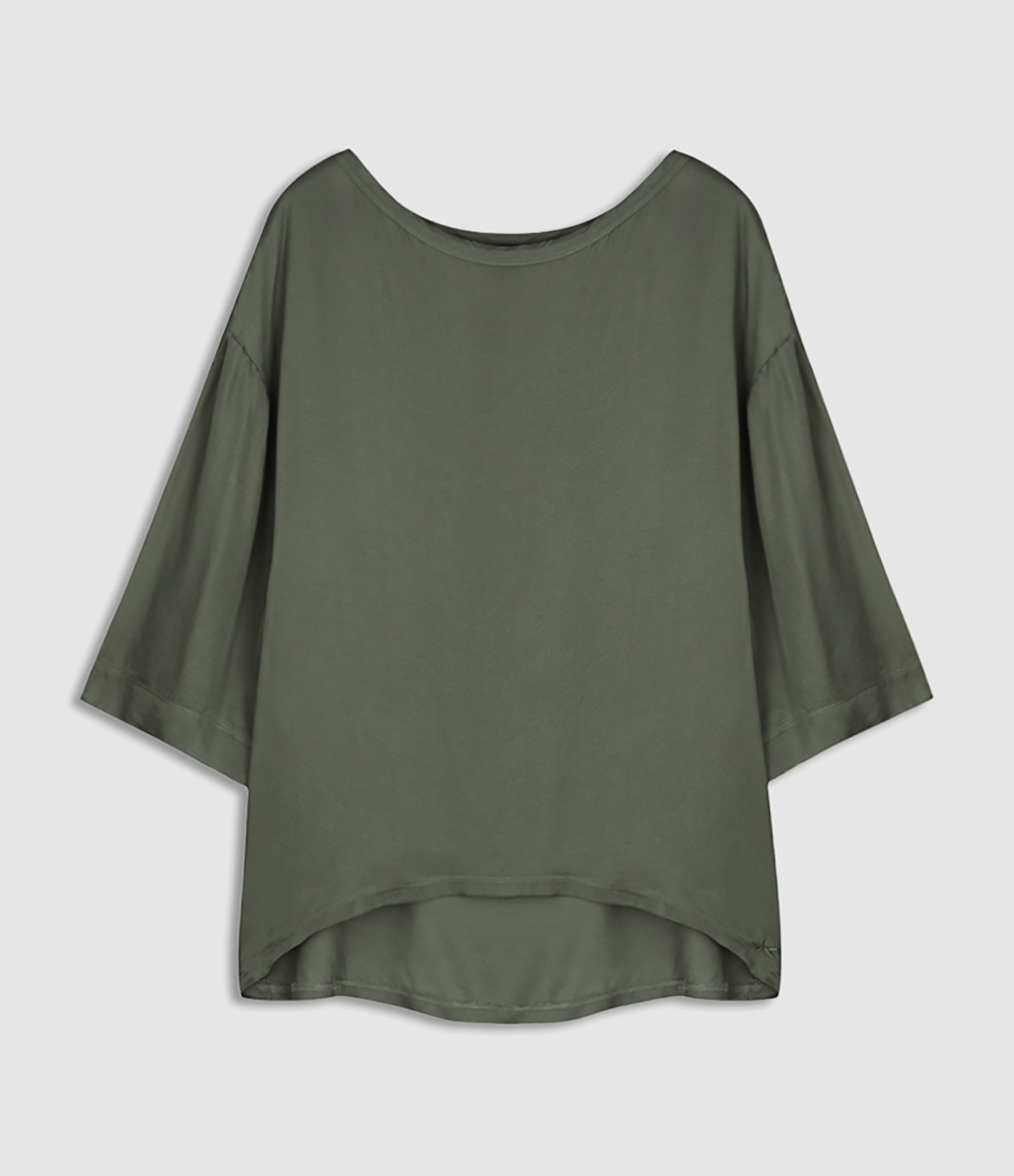 Khaki Satin Véra Top, Jeanne Vouland x Véronika Loubry Collaboration