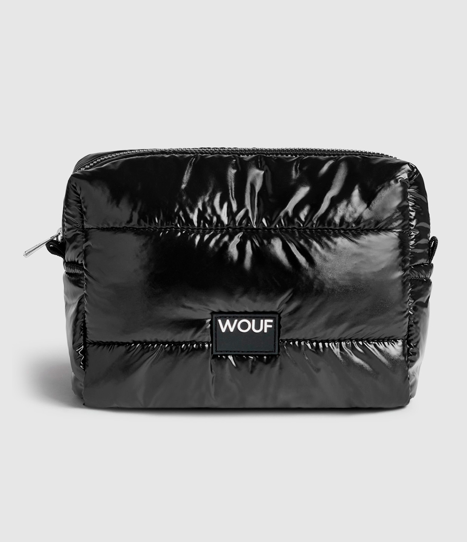 Black Glossy Rectangular Toiletry Bag
