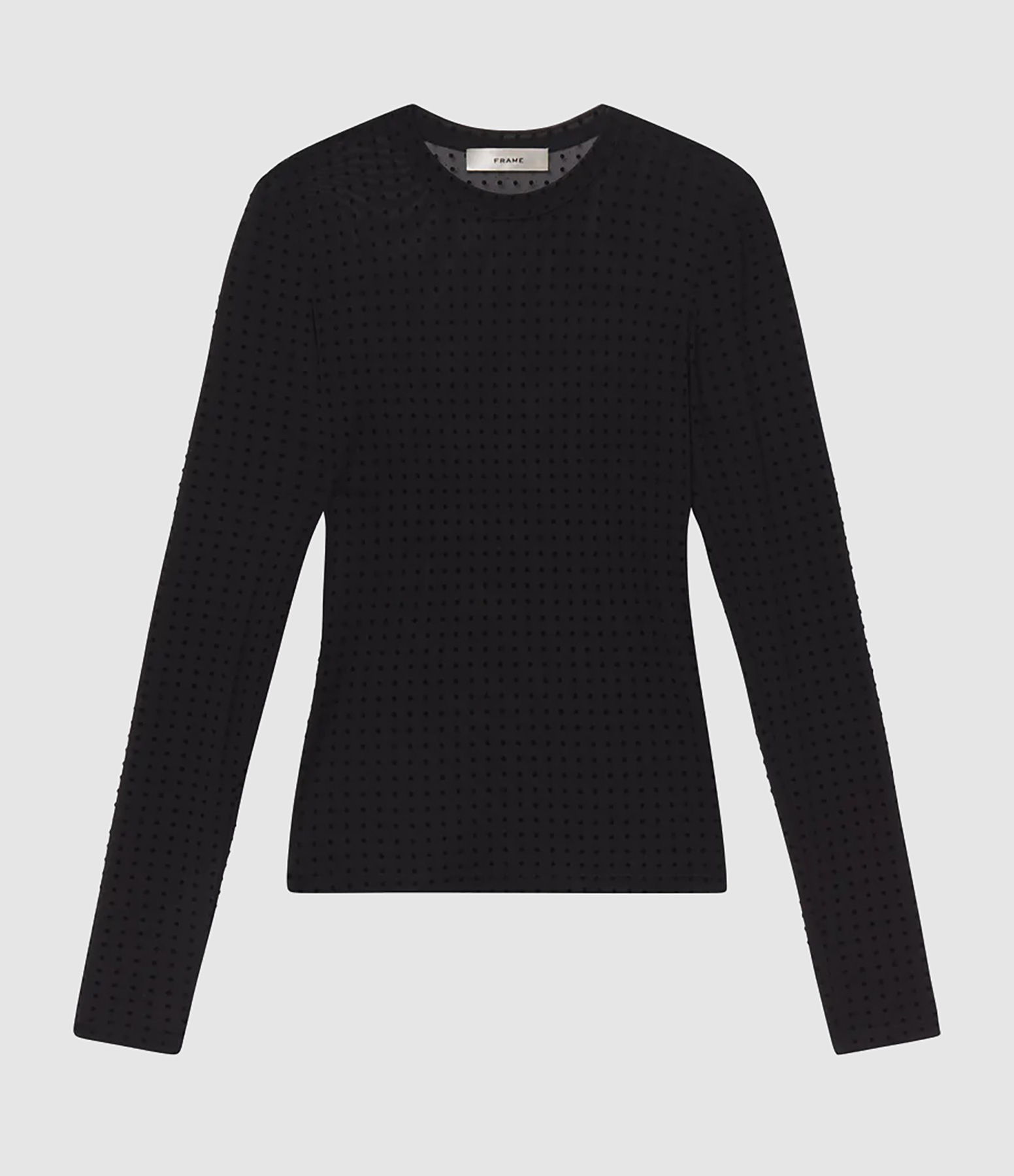 Black Polka Dot Mesh Top