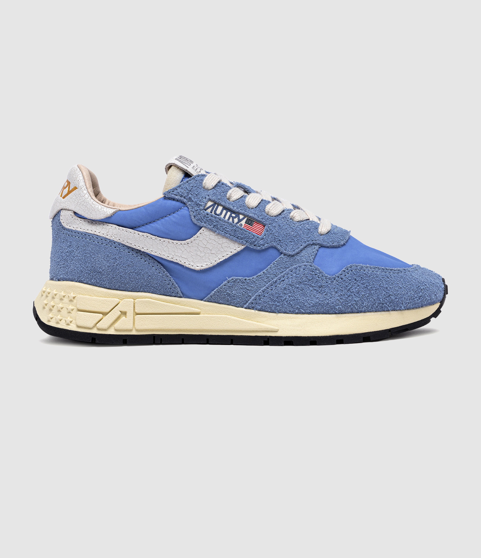 Reelwind Low Women’s Trainers – Nylon Crack, White and Dark Blue