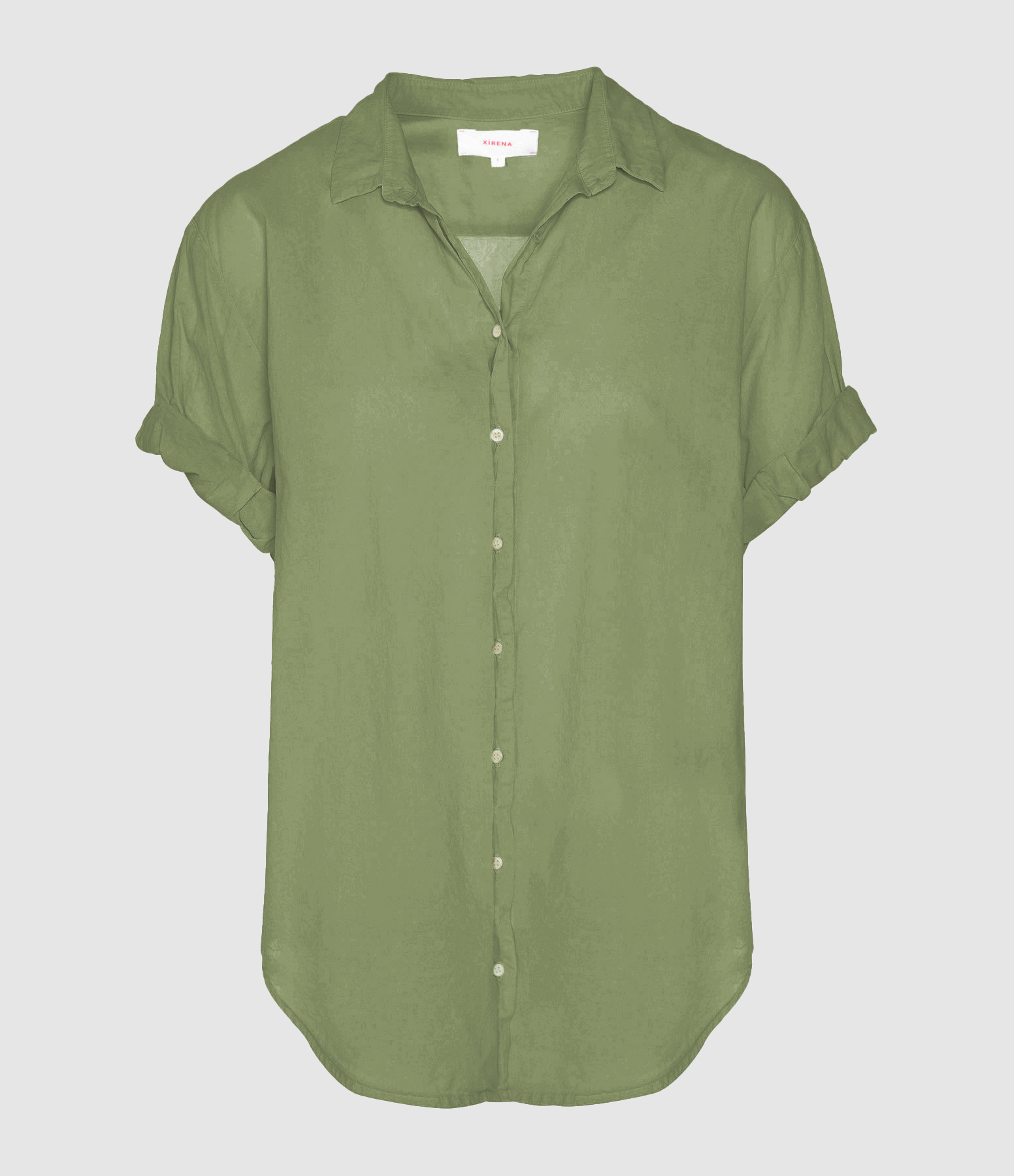 Channing Cotton Shirt in Army Green