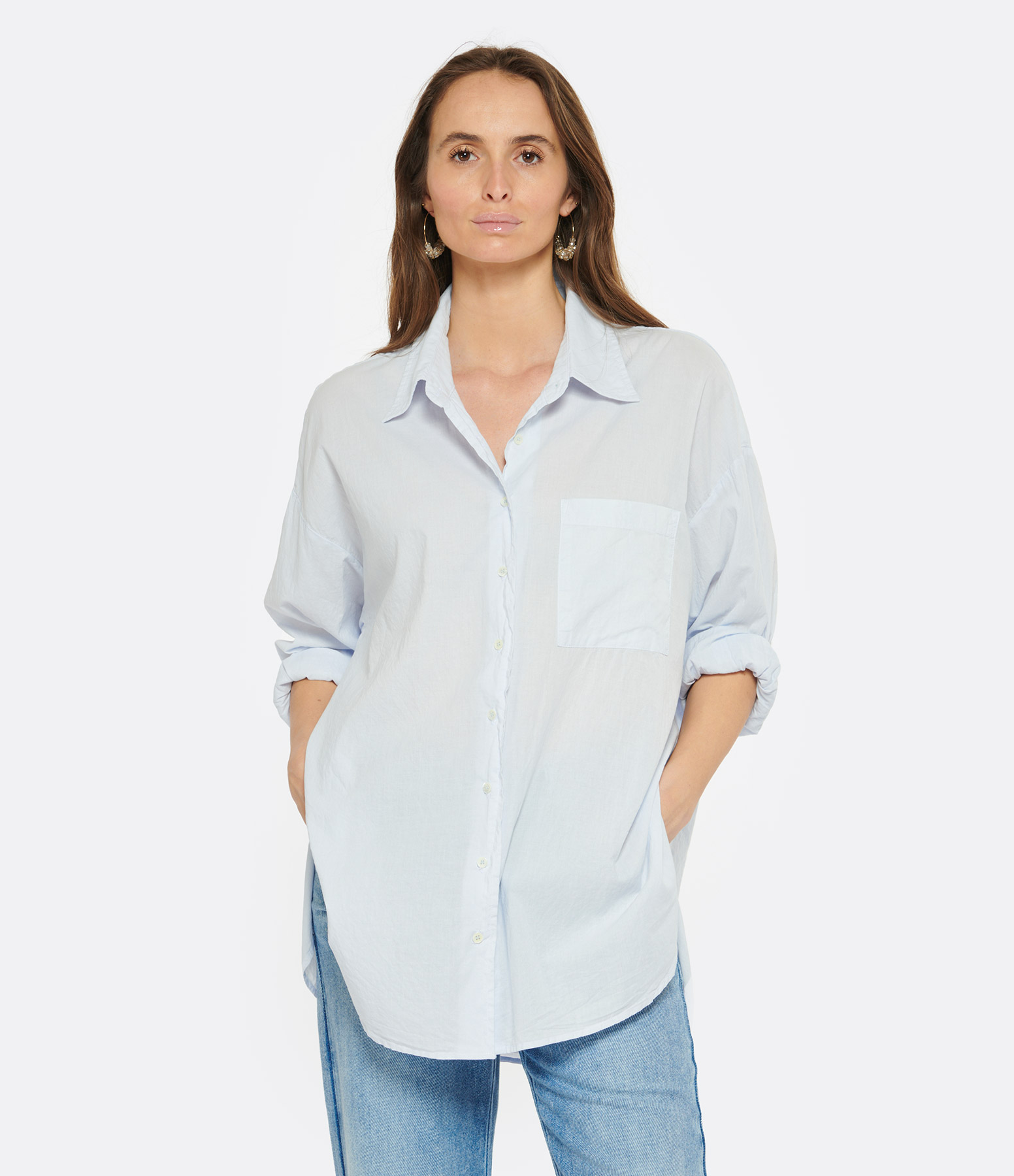 Sydney Sky Blue Cotton Shirt