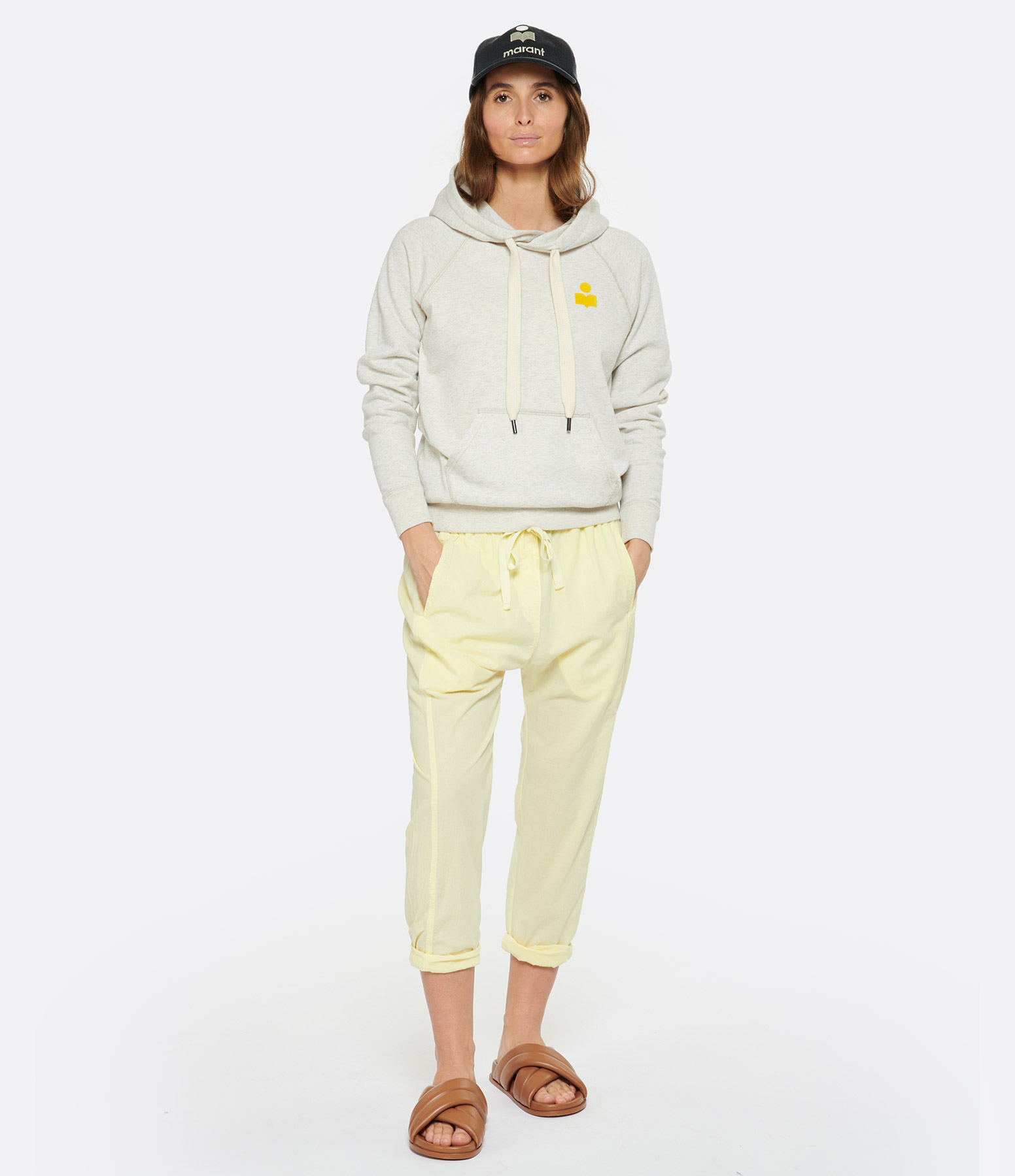 Yellow Cotton Draper Trousers