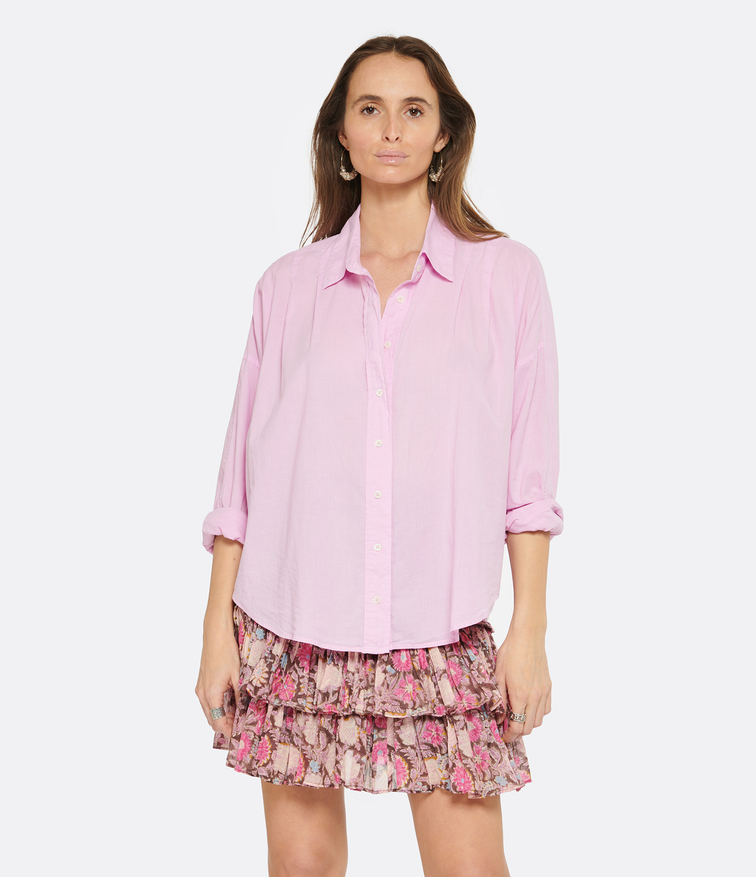 Zoey Lavender Pink Cotton Shirt